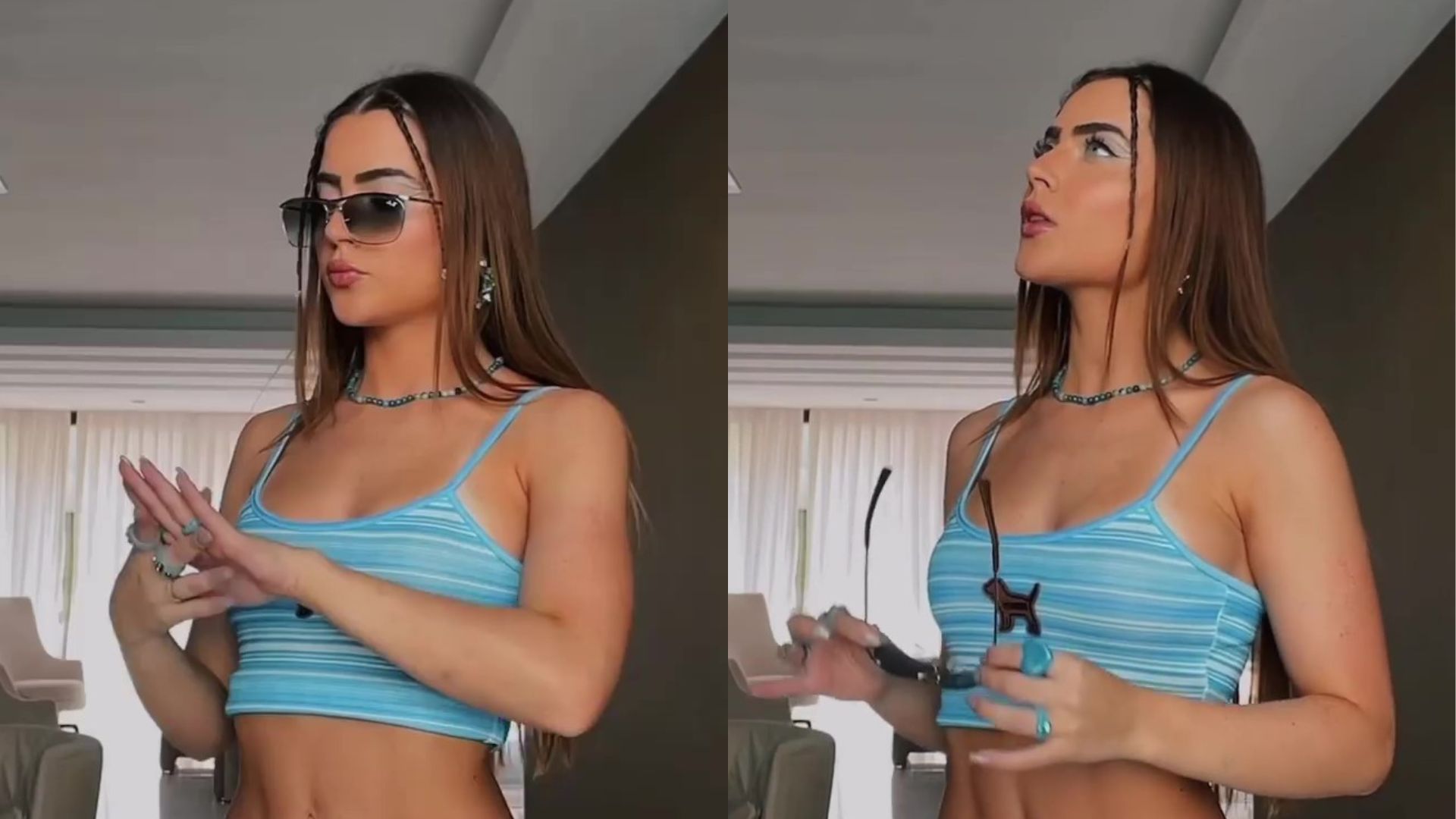 Ex-BBB Jade Picon posa com shortinho de cintura baixa e expõe marquinha: “Que mulher”