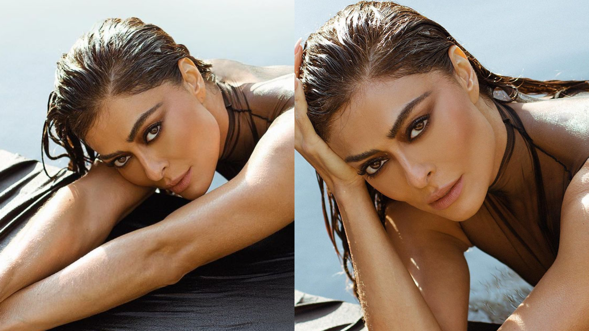 Com maiô transparente cavadíssimo, Juliana Paes empina bumbum e fãs babam: “Gata”