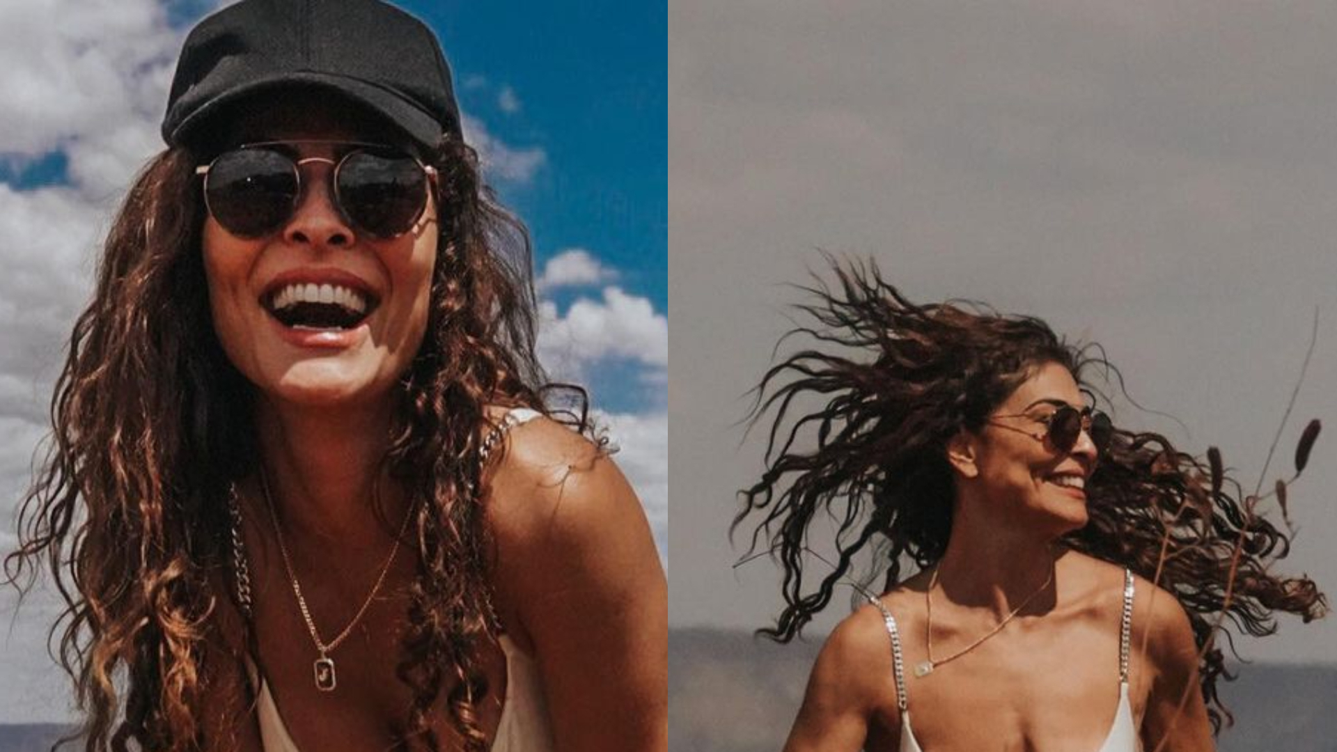 De micro shortinho, Juliana Paes marca mamilo em sutiã branco e fãs babam: “Gata”