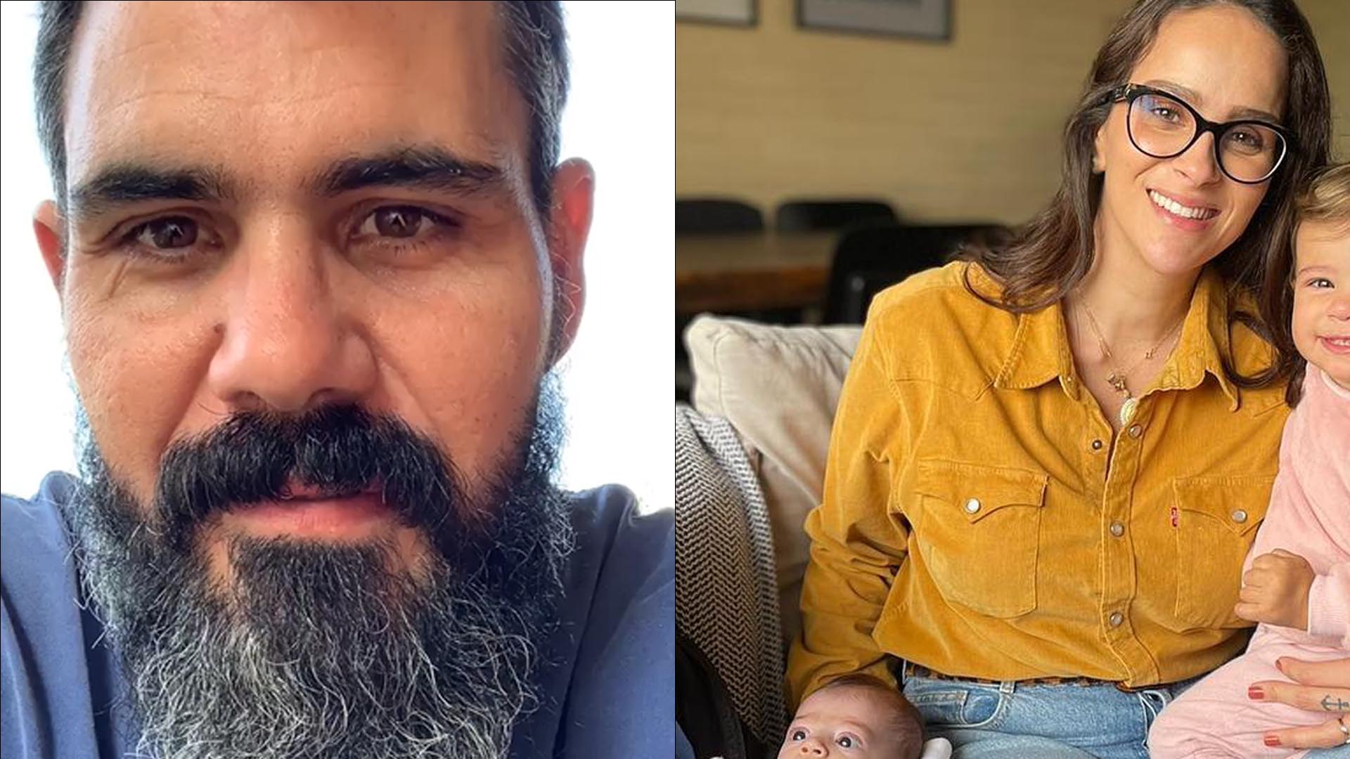 Filhos de Juliano Cazarré conhecem irmã caçula após alta hospitalar: “Que emoção”