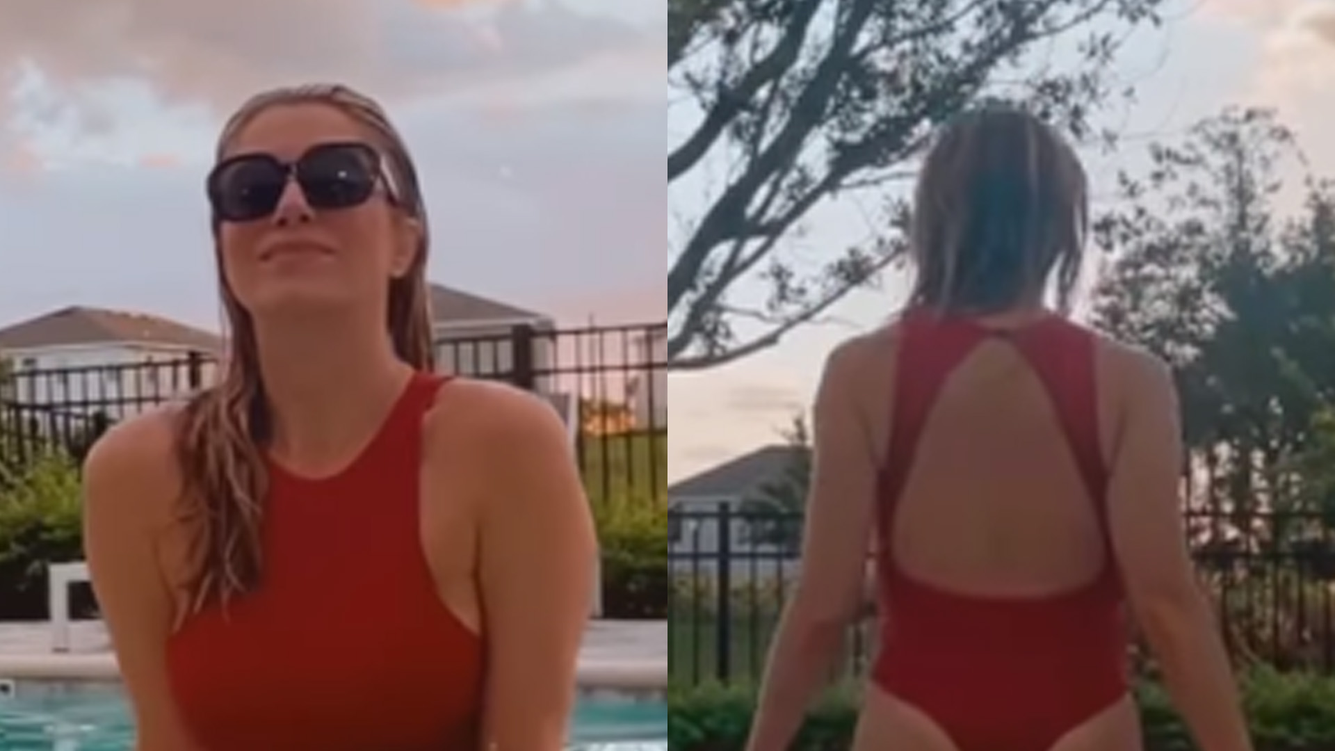 Letícia Spiller mostra bumbum ao posar de maiô cavado na piscina: “Belo corpo”