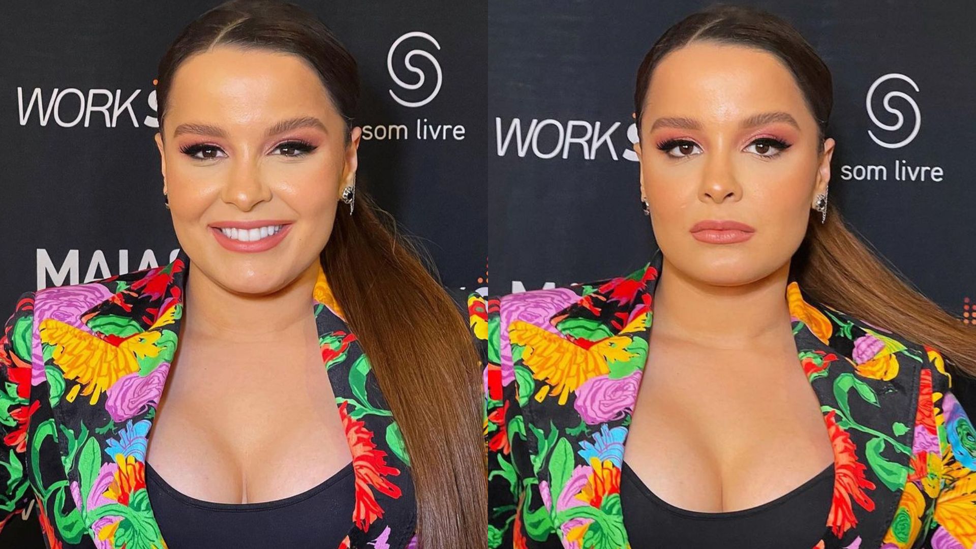 Maiara aposta em look extravagante com body cavado e decote para show: “Gostosa”