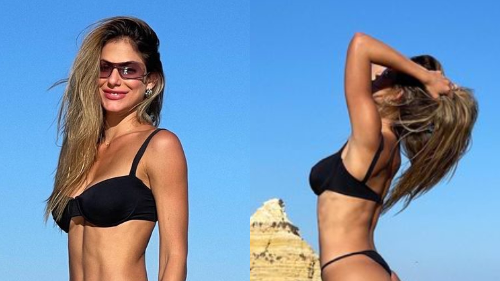 Com bumbum empinado, Mari Gonzalez exibe boa forma e barriga sarada rouba a cena: “Sereia”