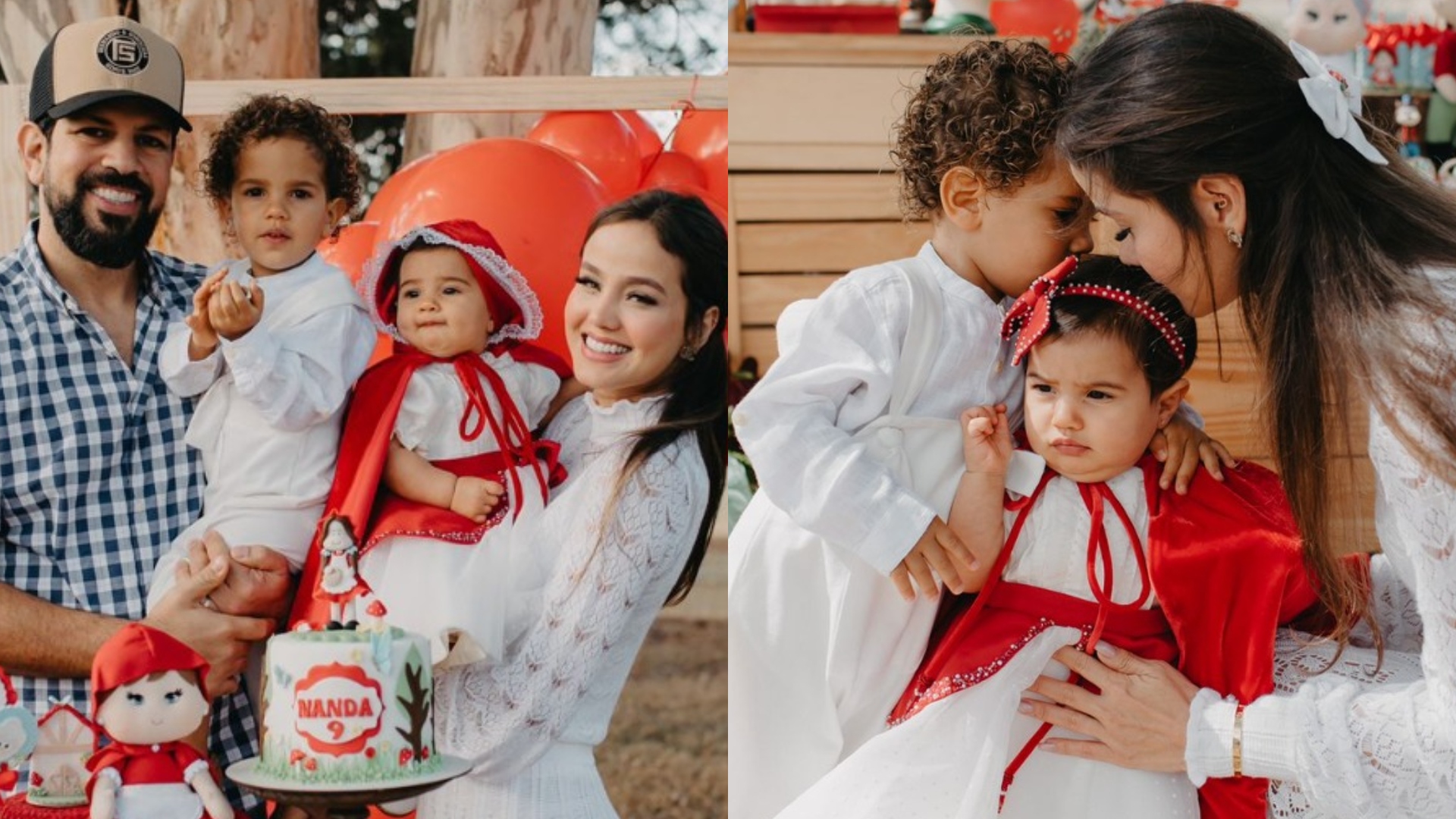 Biah Rodrigues e Sorocaba comemoram 9 meses da filha com festa minimalista: “Amor infinito”