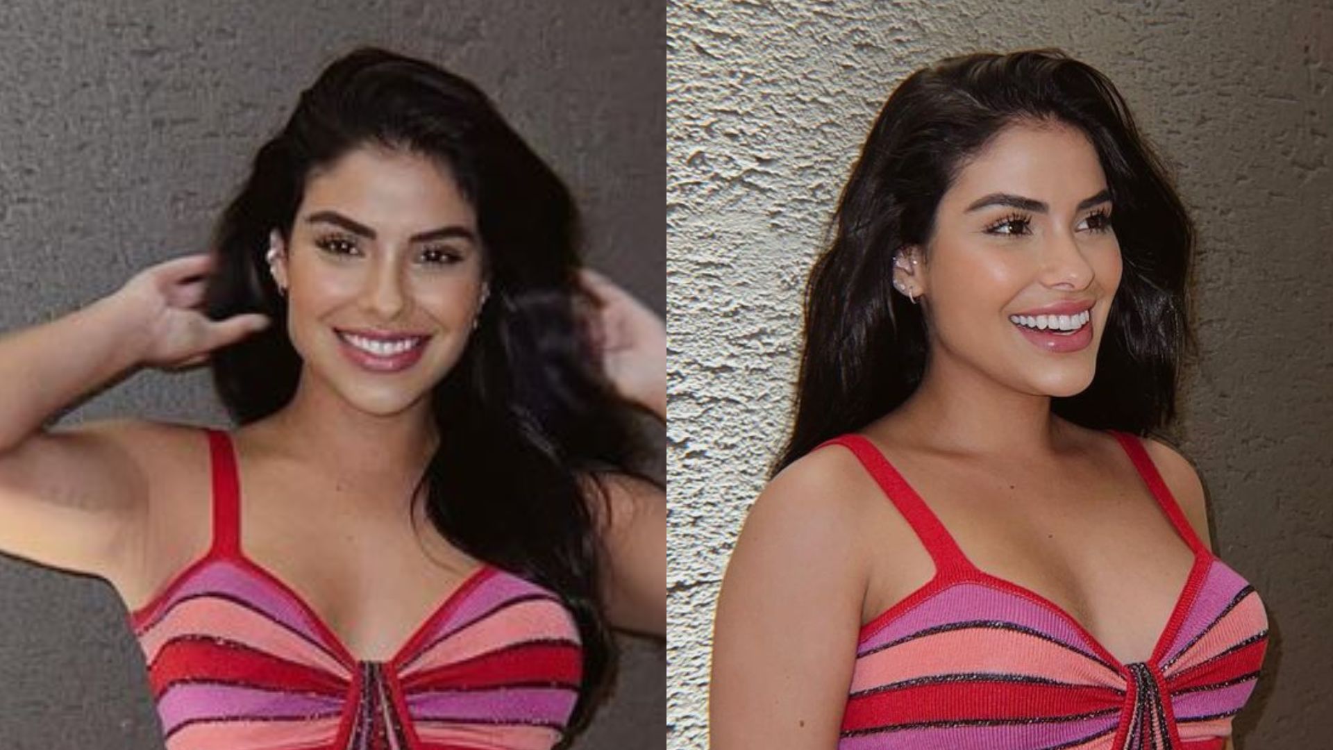 Ex-BBB Munik Nunes elege vestido todo aberto com decote e arrasa: “Perfeita”