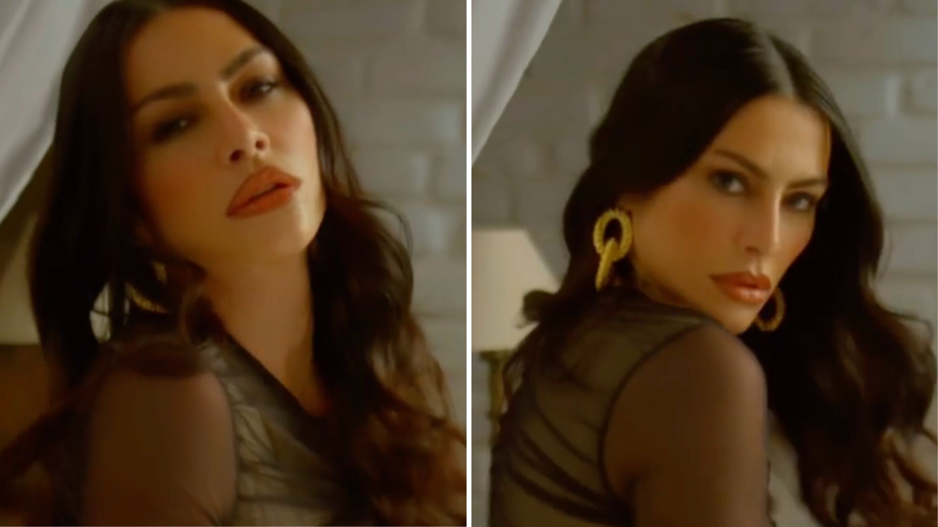 Na cama, Cleo sensualiza a bordo de vestidinho transparente: “Delícia”