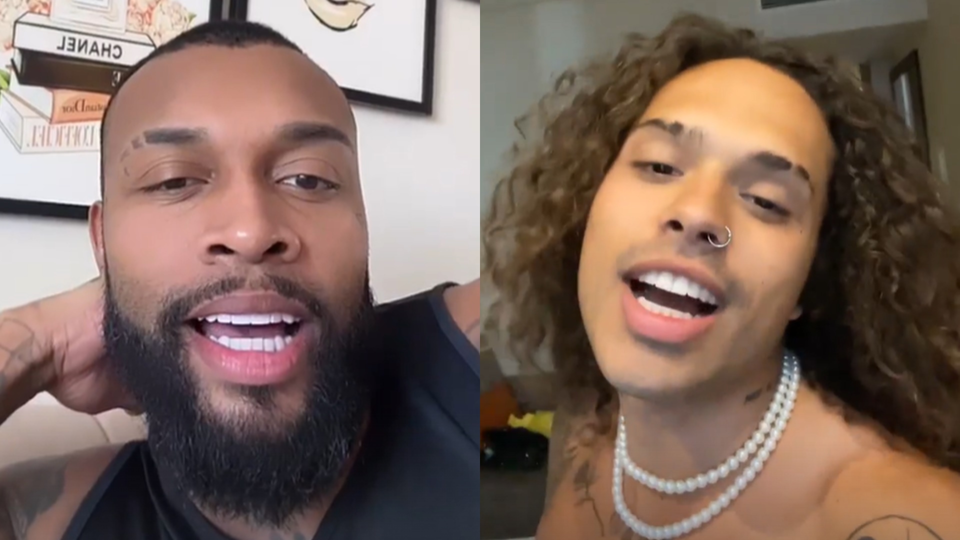 Nego Di reage a look inusitado de Vitão e debocha: “Isso aqui é um pedido de socorro”