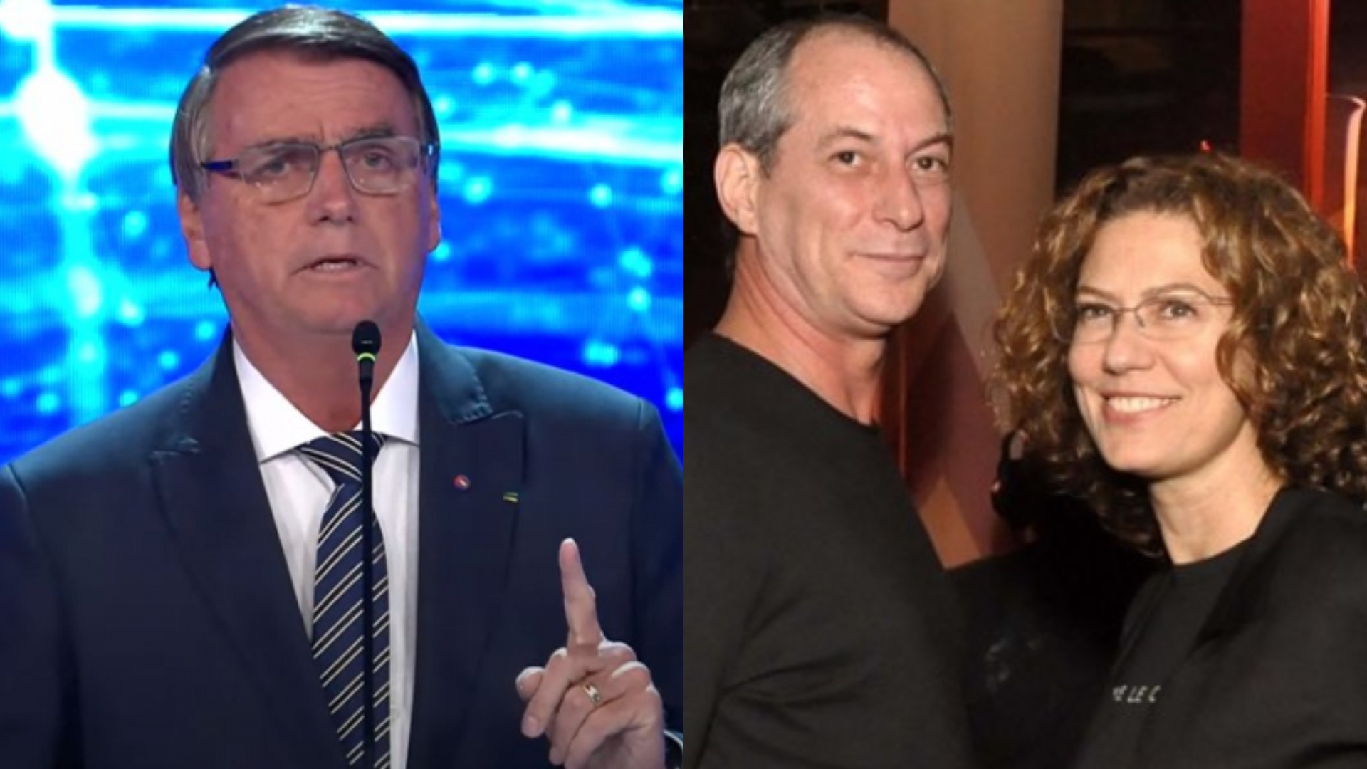 Bolsonaro alfineta Ciro Gomes sobre Patrícia Pillar, mas atriz já negou boatos envolvendo o ex