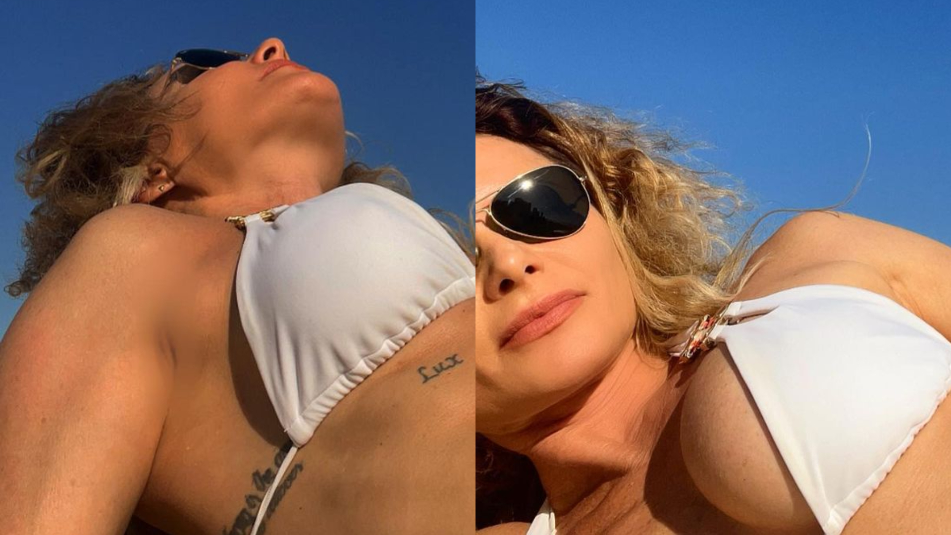 Rita Guedes elege biquíni fininho e ostenta corpo trincado aos 50 anos: “Deusa”