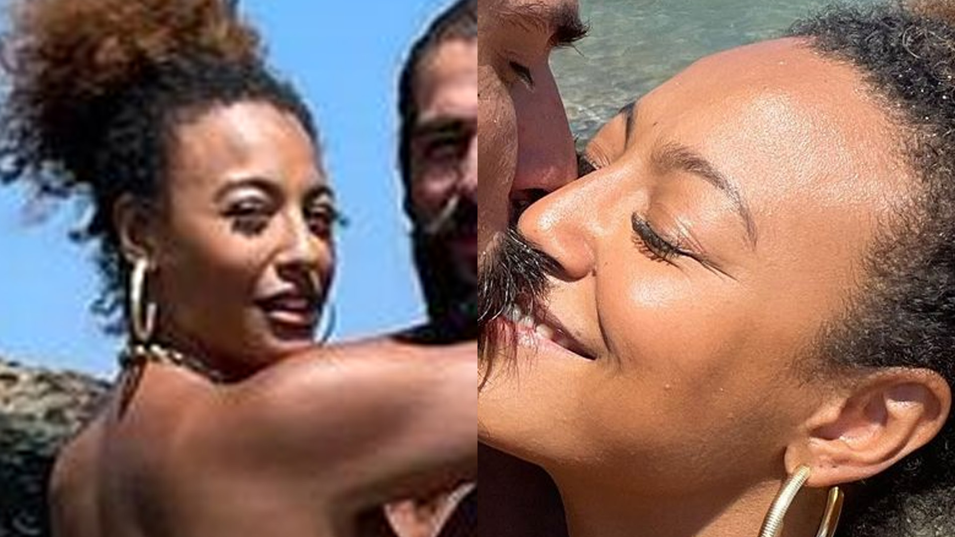 Sheron Menezzes faz topless e agarra marido em praia na Grécia: “Quebrou a internet”