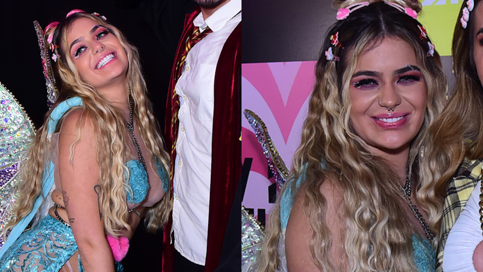 Ex-BBB Viih Tube deixa calcinha aparecer com fantasia aberta na festa de aniversário