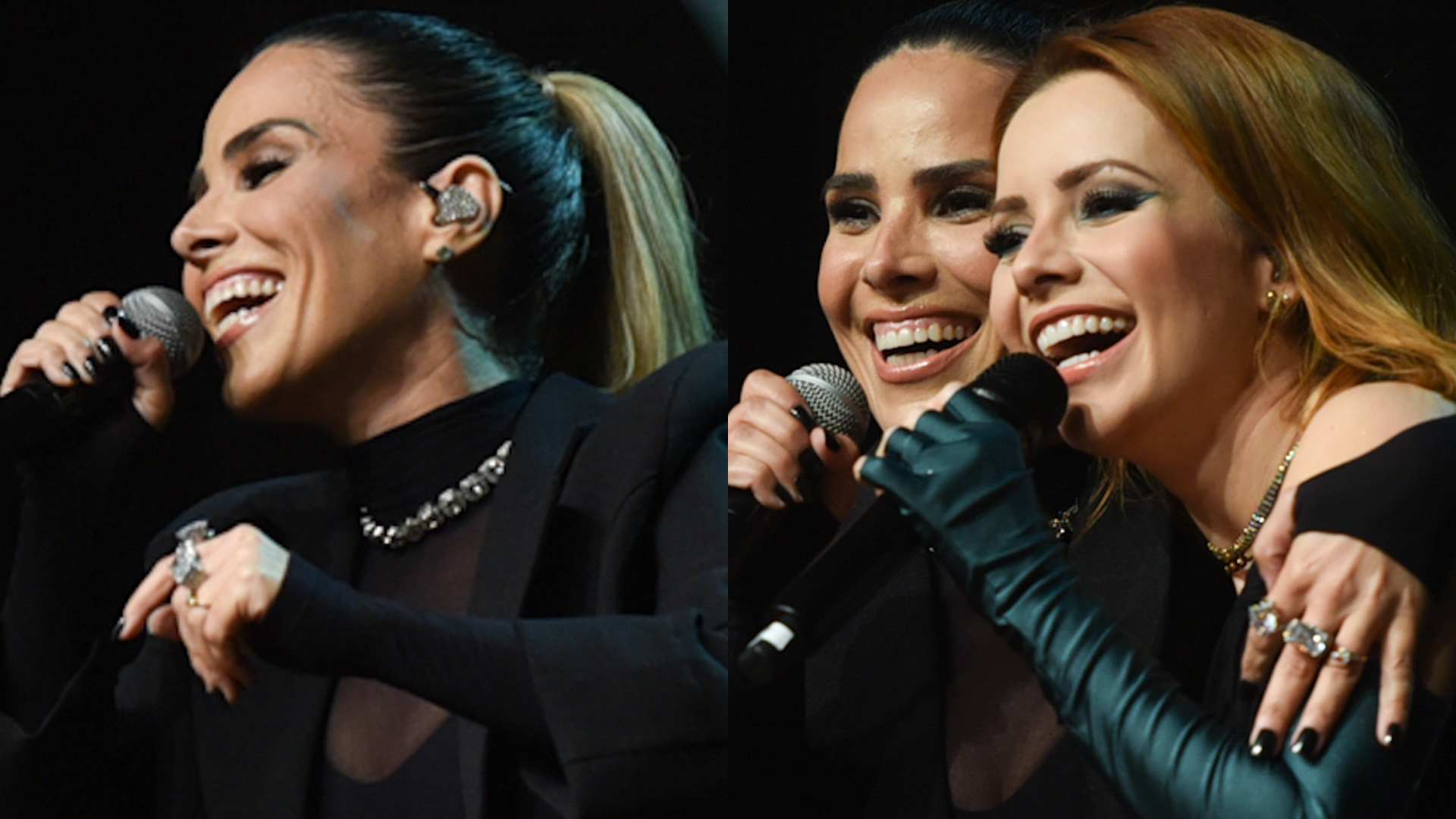 Com look ousado, Wanessa divide palco com Sandy e faz história em show em SP