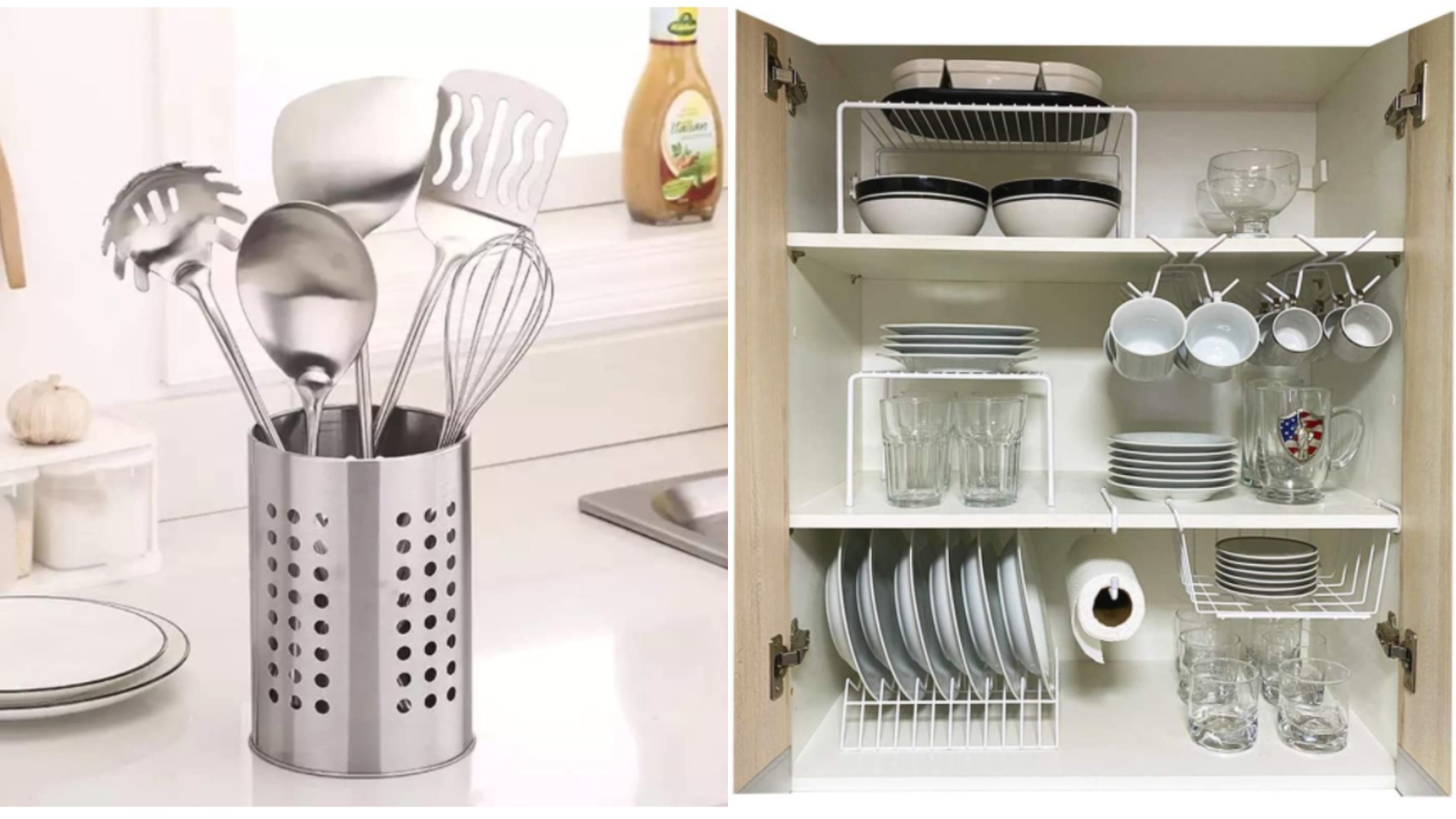 De porta utensílios a suporte de tampa: 9 itens para uma cozinha organizada