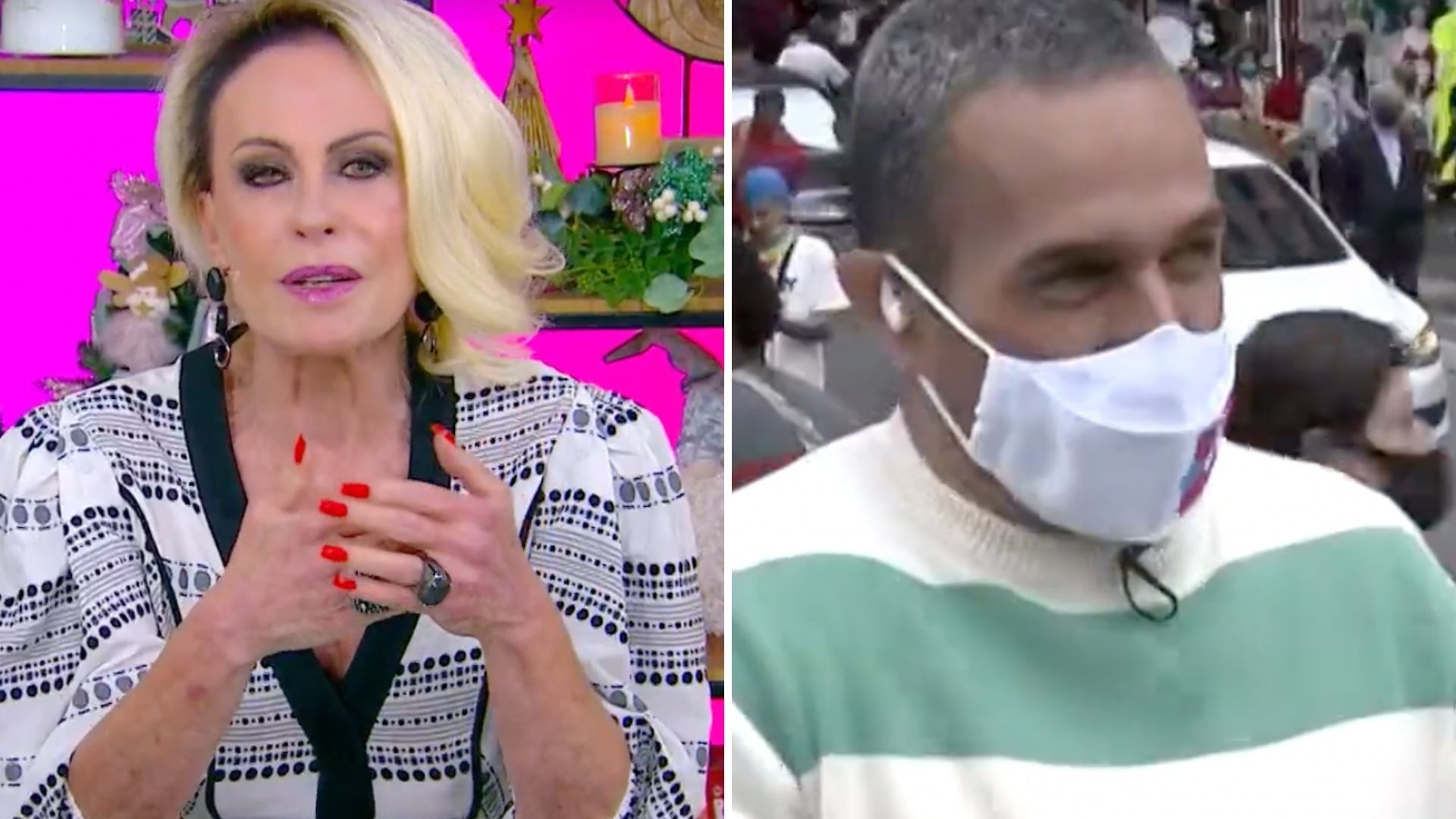 Ana Maria Braga quebra protocolo e encerra climão com repórter: “De coração”