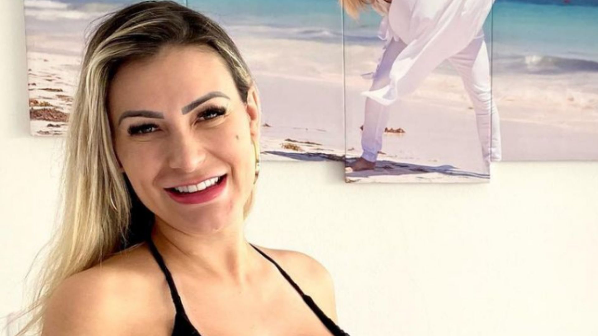 Andressa Urach banca a mamãe babona e exibe barrigão do 6º mês: “Ainda mais linda”