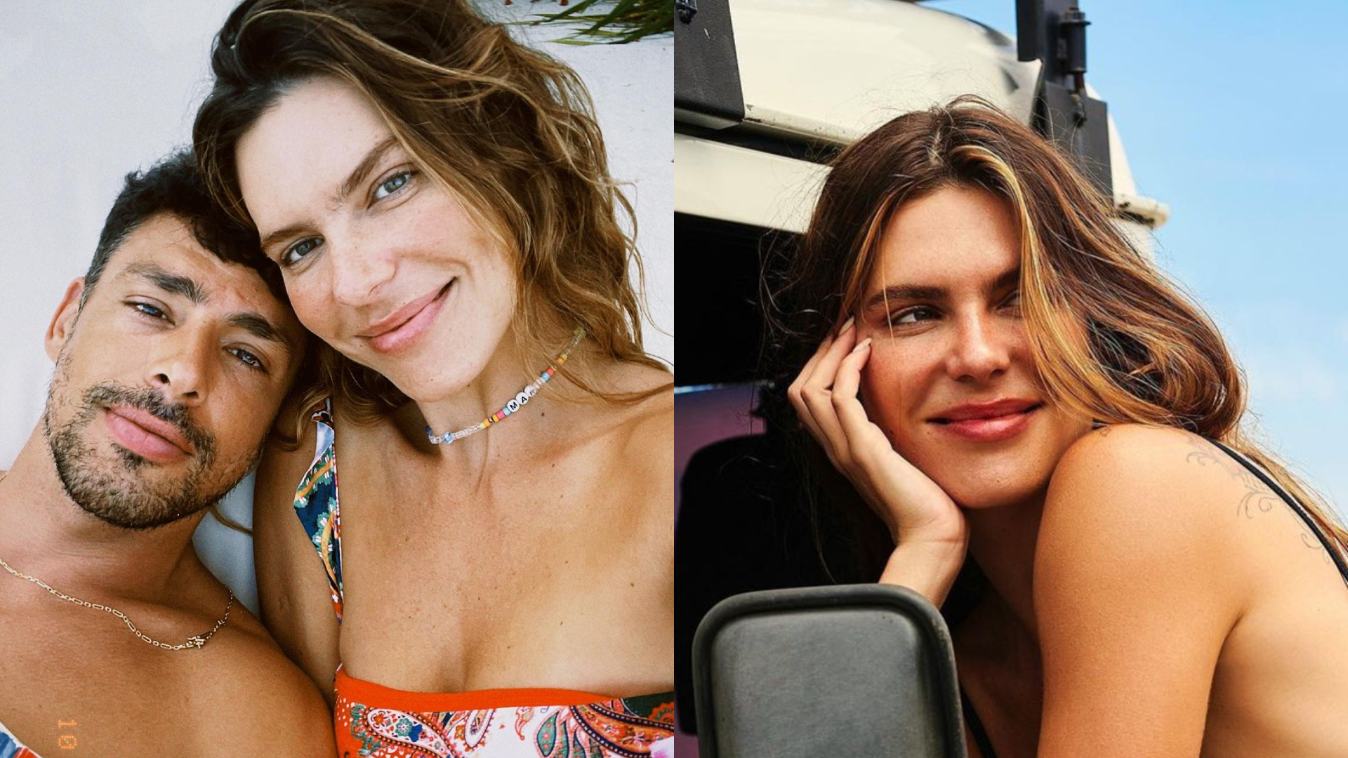Esposa de Cauã Reymond posa de biquíni e recebe elogio ousado do ator: “Demais”