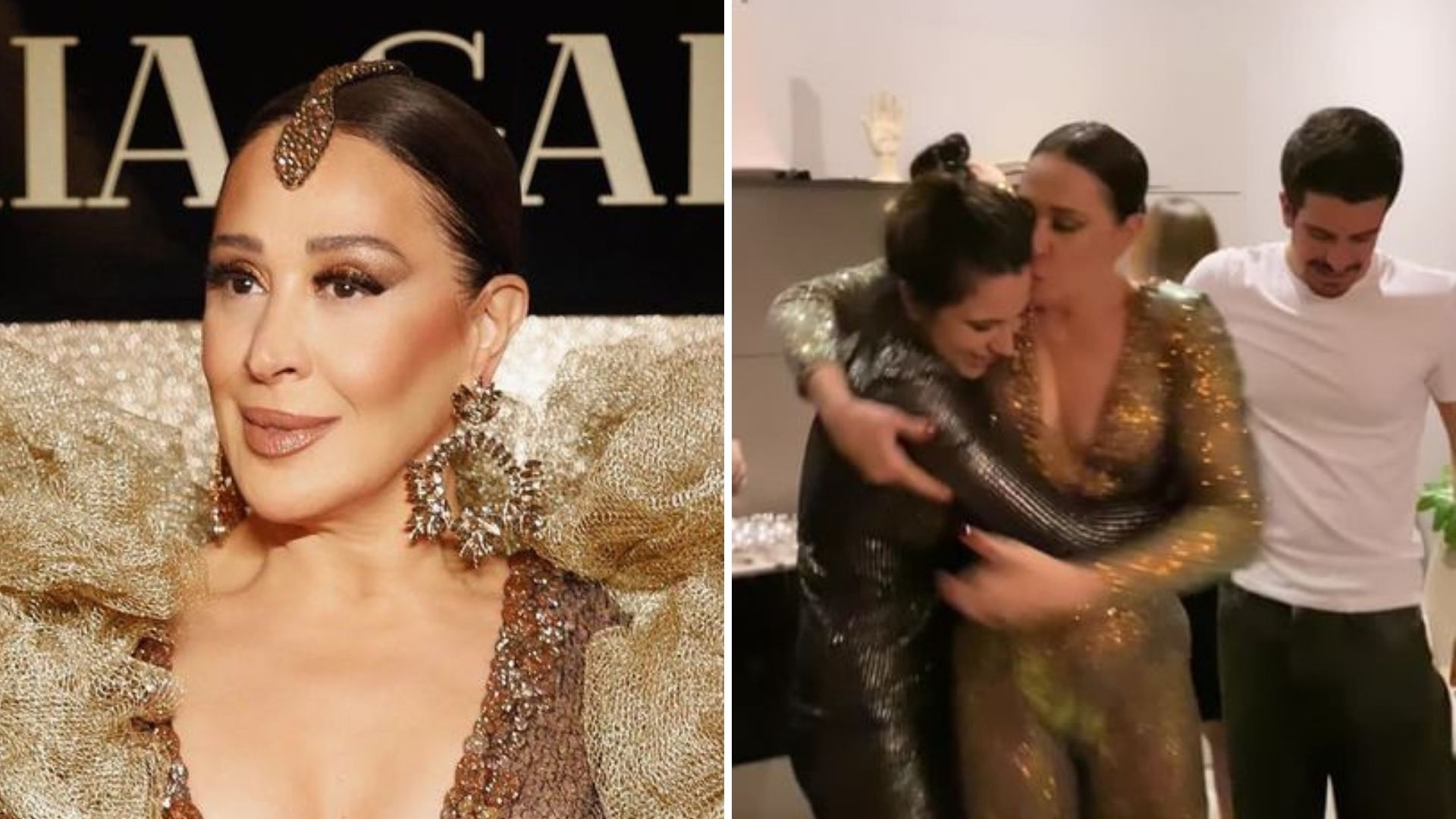 Claudia Raia faz festão e surge com look luxuoso ao lado da família: “Bem básica”