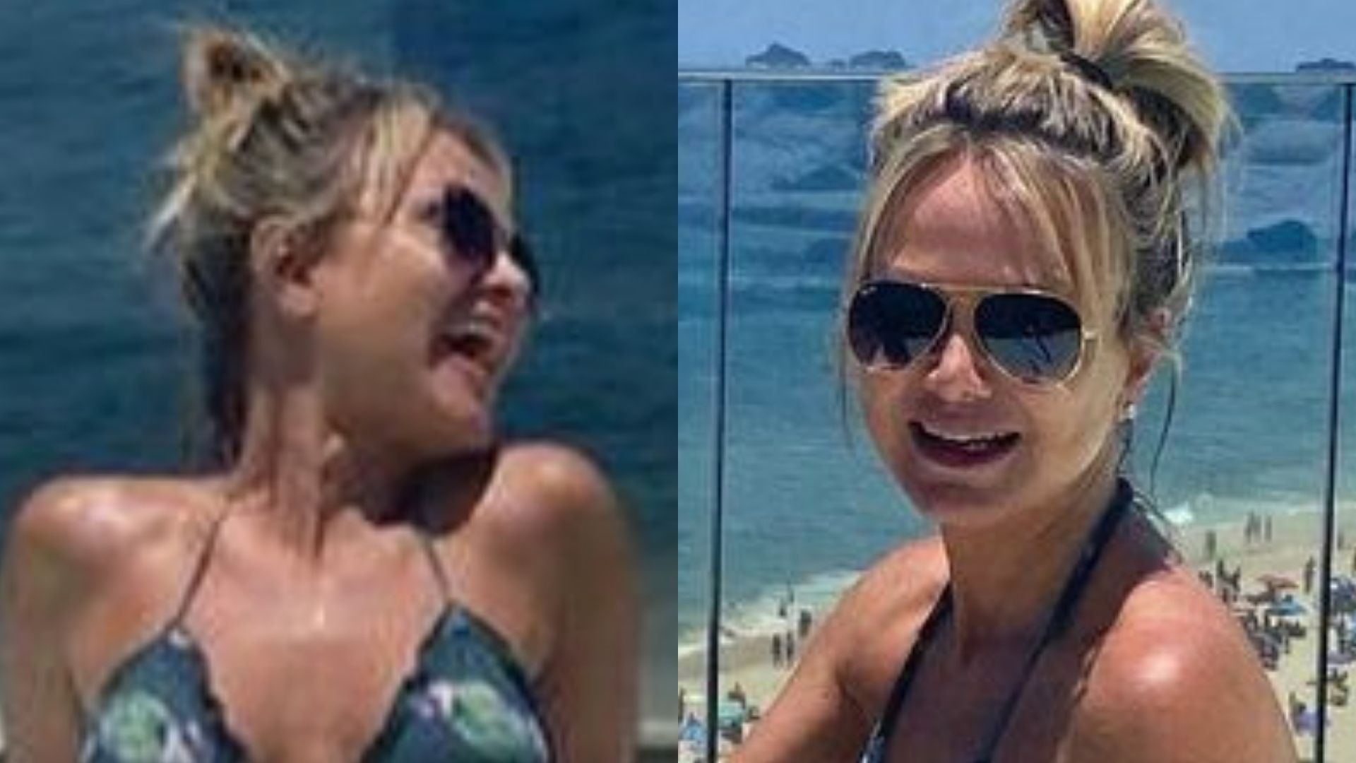 Aos 48 anos, Eliana se refresca na piscina e barriga tanquinho choca: “Linda”