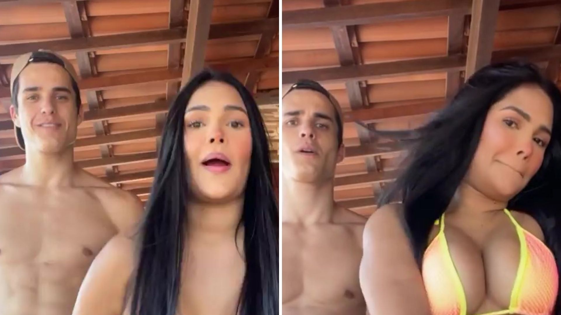 Ex-BBB Flay rebola muito com seu noivo e exibe corpão escultural: “Gatíssimos”