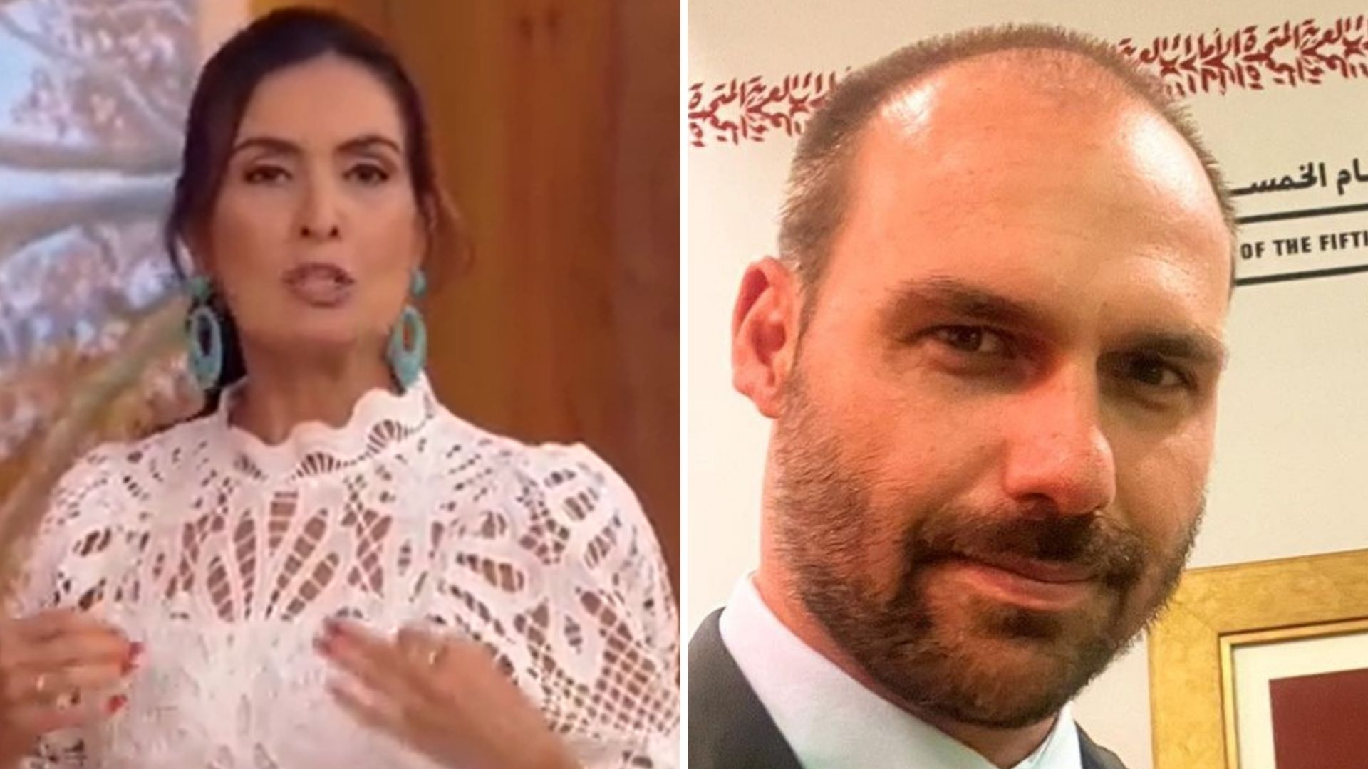 Fátima Bernardes detona Eduardo Bolsonaro após ser alvo de fake news: “É crime”
