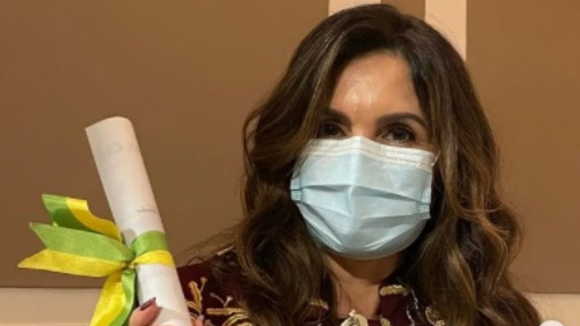 Fátima Bernardes comemora ao se tornar membro da Academia Brasileira de Cultura