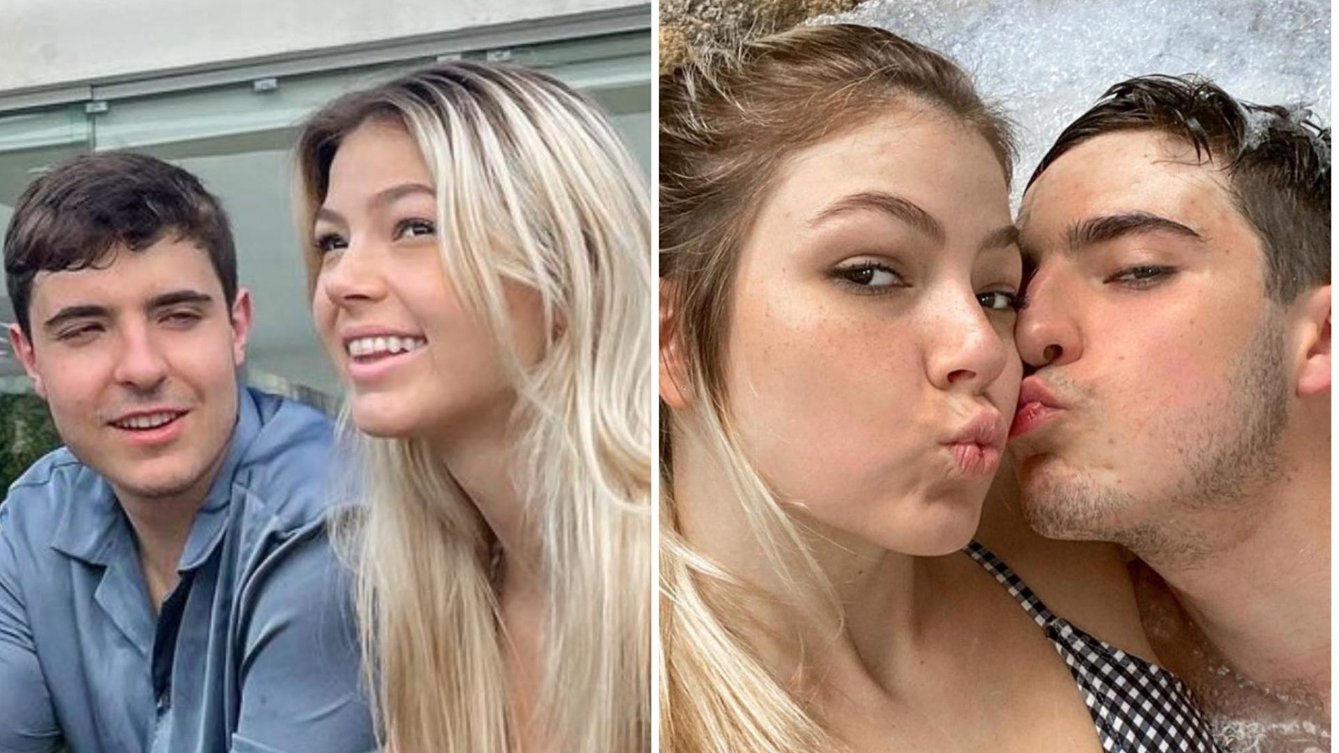 Filho mais velho de Gugu Liberato curte momento de intimidade com a namorada