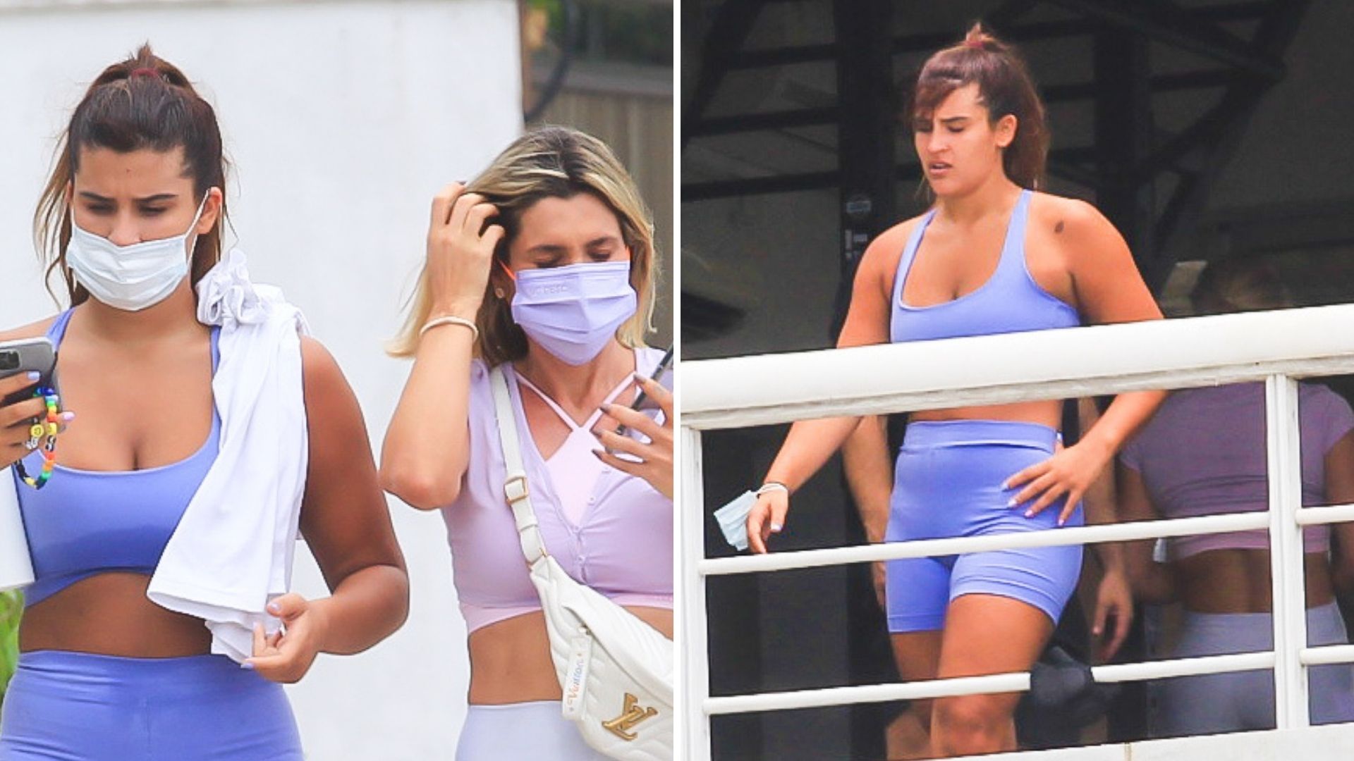 Parecem irmãs! Flávia Alessandra e a filha deixam a academia após treino pesado