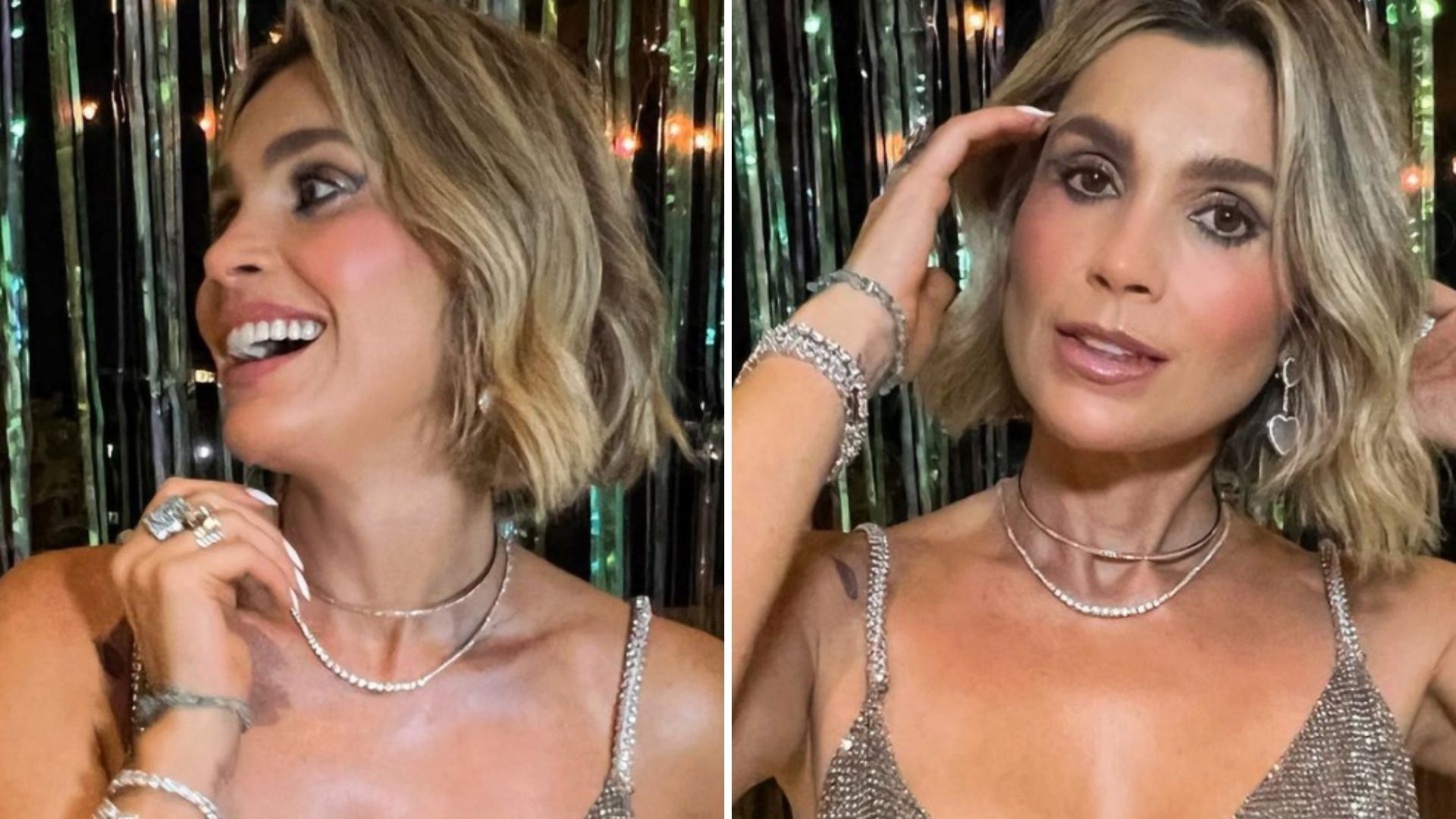 Flávia Alessandra dispensa roupa íntima e passa virada com microvestido: “Escândalo”