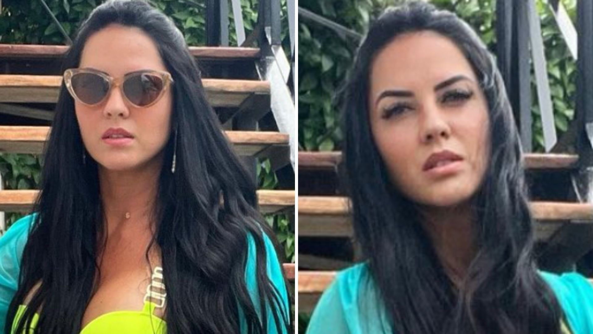 Ousada! Noiva ‘escapa’ das férias com Zezé di Camargo e sensualiza de biquíni neon