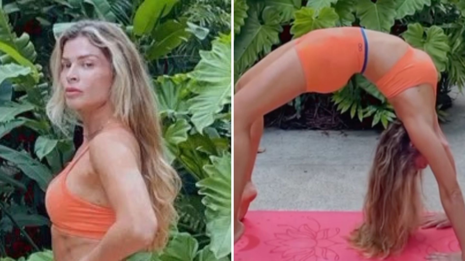 Perfeição: Grazi Massafera treina de shortinho e top no jardim de sua mansão