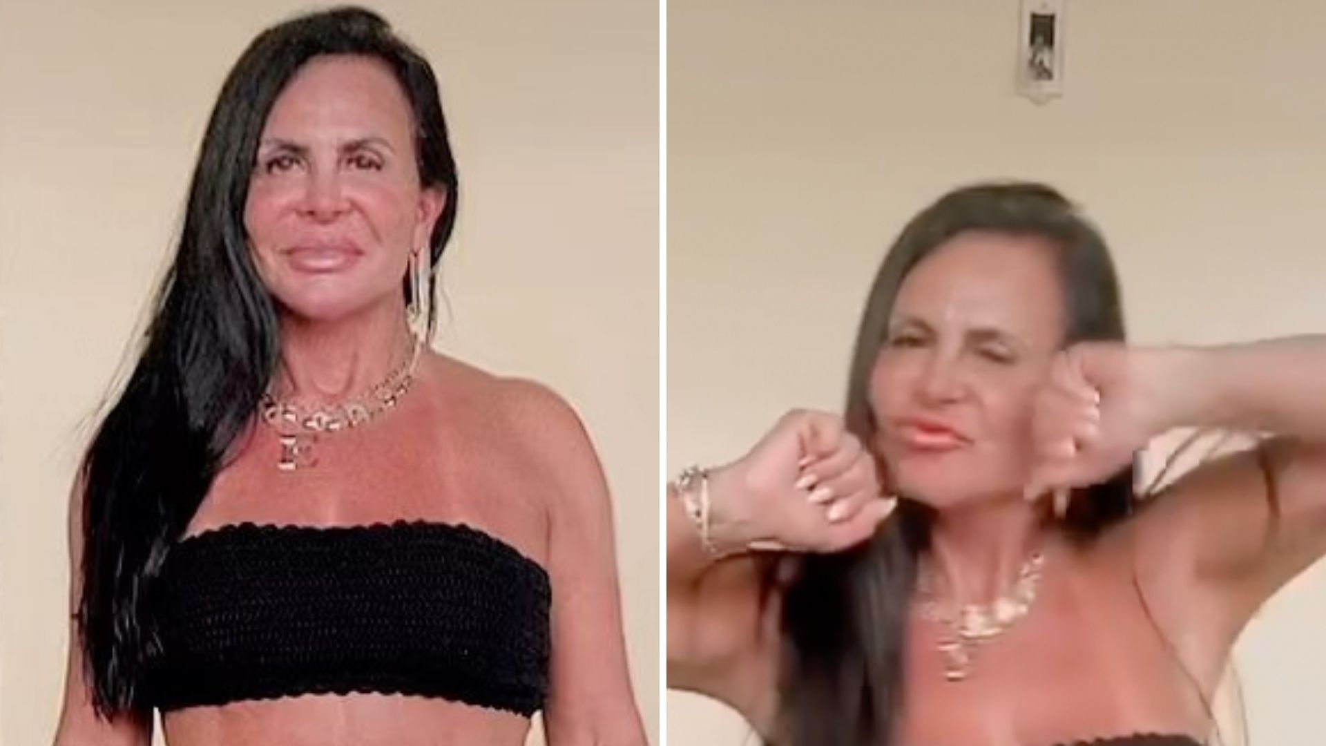 Aos 62 anos, Gretchen rebola de shortinho e top: “Auge da beleza”