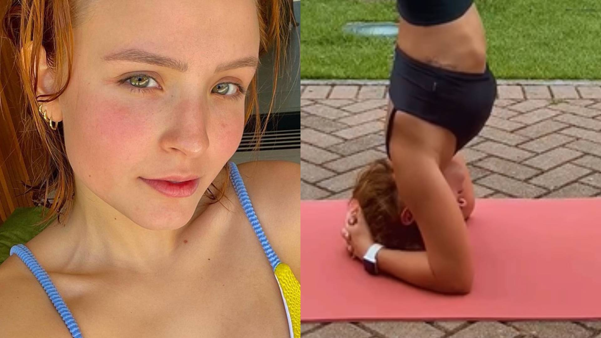 Larissa Manoela fica de cabeça para baixo em pose dificílima de ioga: “Equilíbrio”
