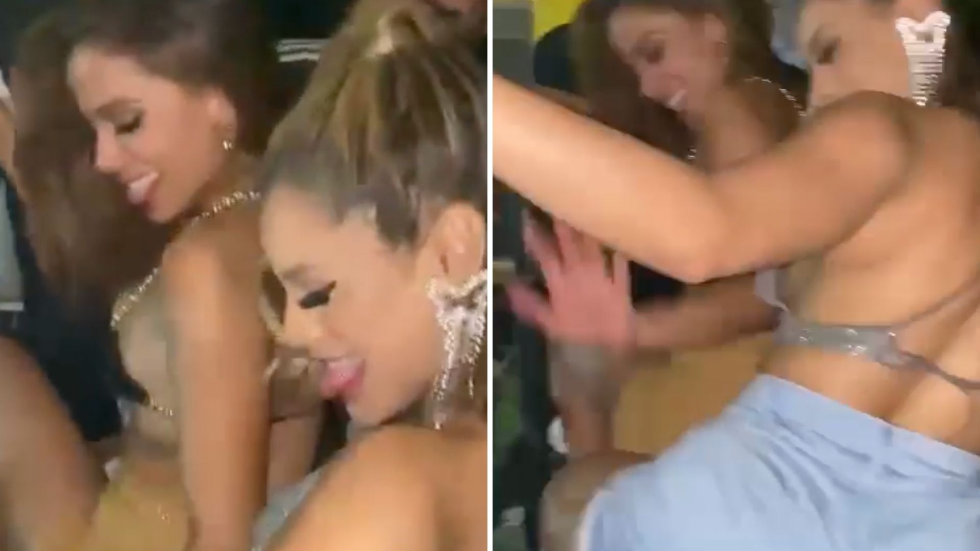 Lexa vai pra farra, rebola de shortinho e Anitta dá tapinhas no bumbum