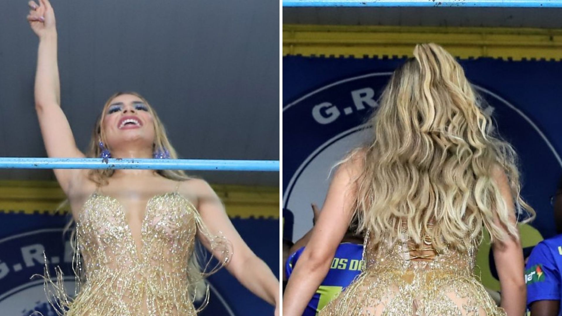 Lexa se distrai, paga calcinha e deixa peça inusitada à mostra em evento pré-Carnaval