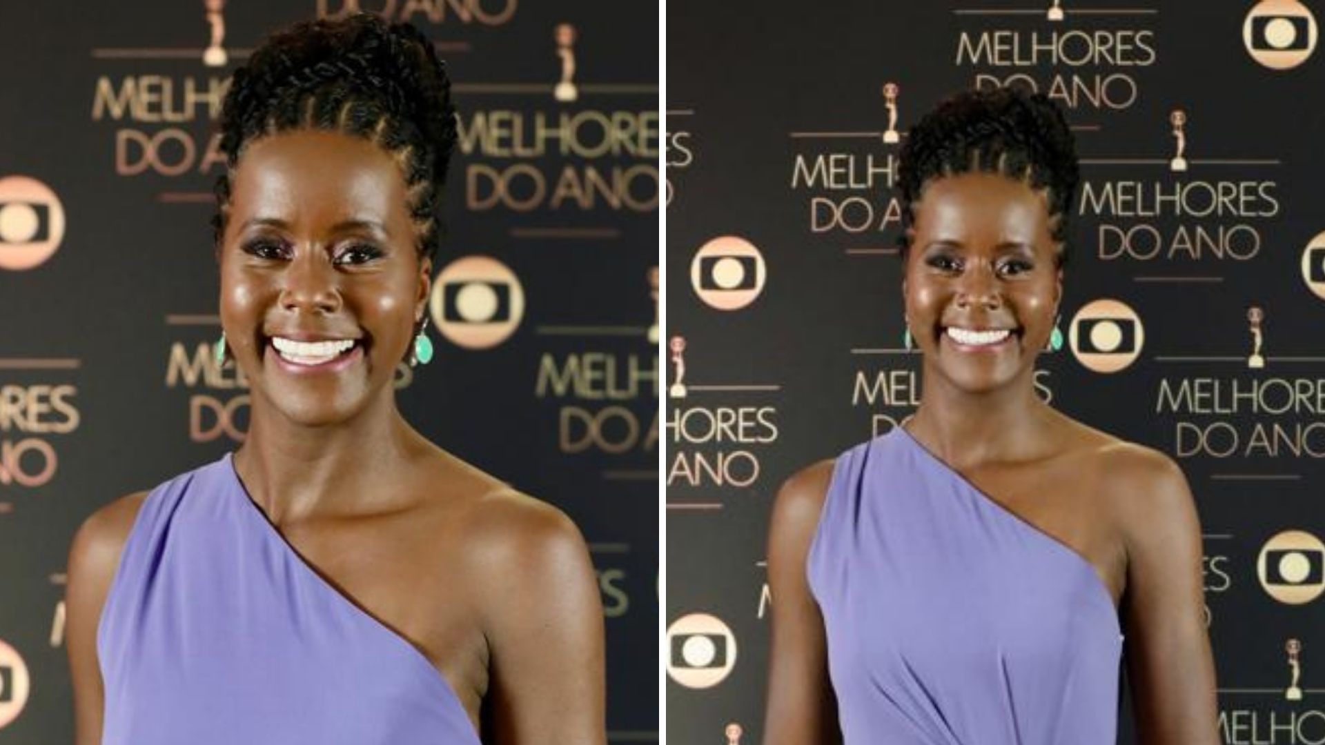 Maju Coutinho dá show de elegância com look sofisticado em premiação da Globo