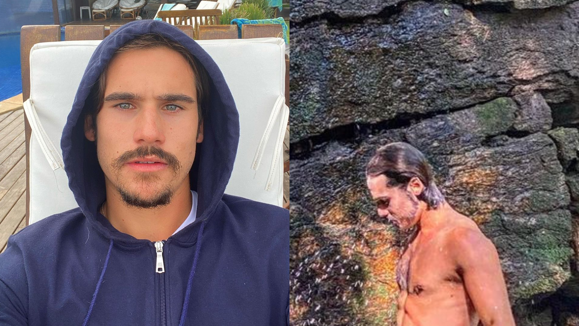Nicolas Prates posa de sunga em banho de cachoeira e volume aparece: “Dei zoom”