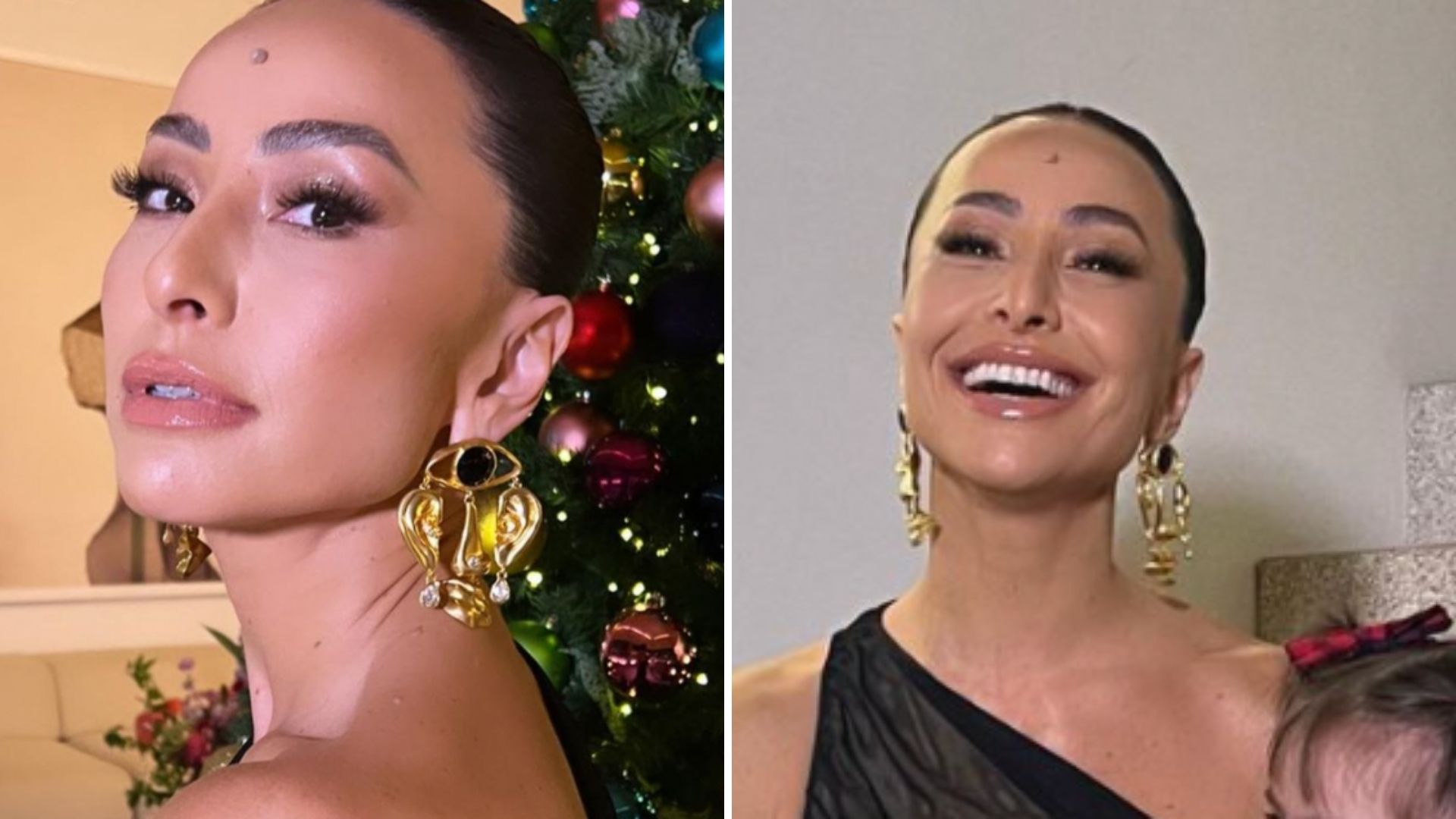 Você usaria? Sabrina Sato inova e escolhe vestido transparente para o Natal