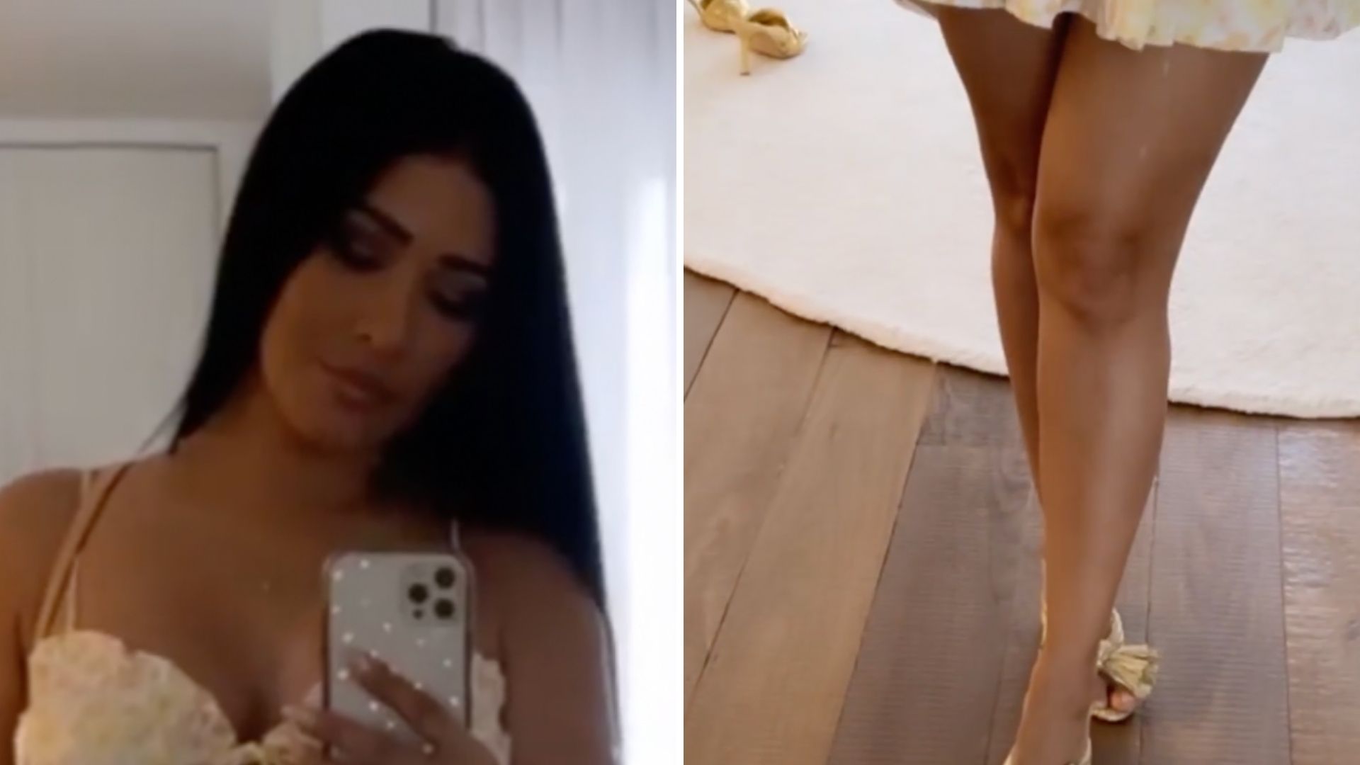 Que corpão! Simaria causa ao posar com vestido curtíssimo no closet de sua mansão