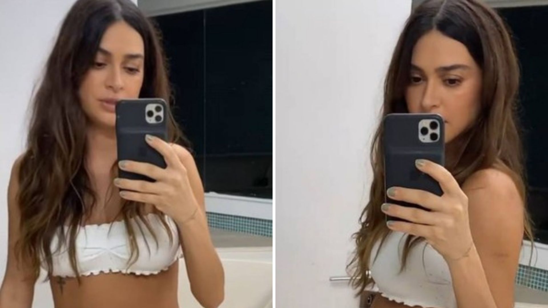 Thaila Ayala segue com barriga de grávida após o parto: “Ela está aqui”