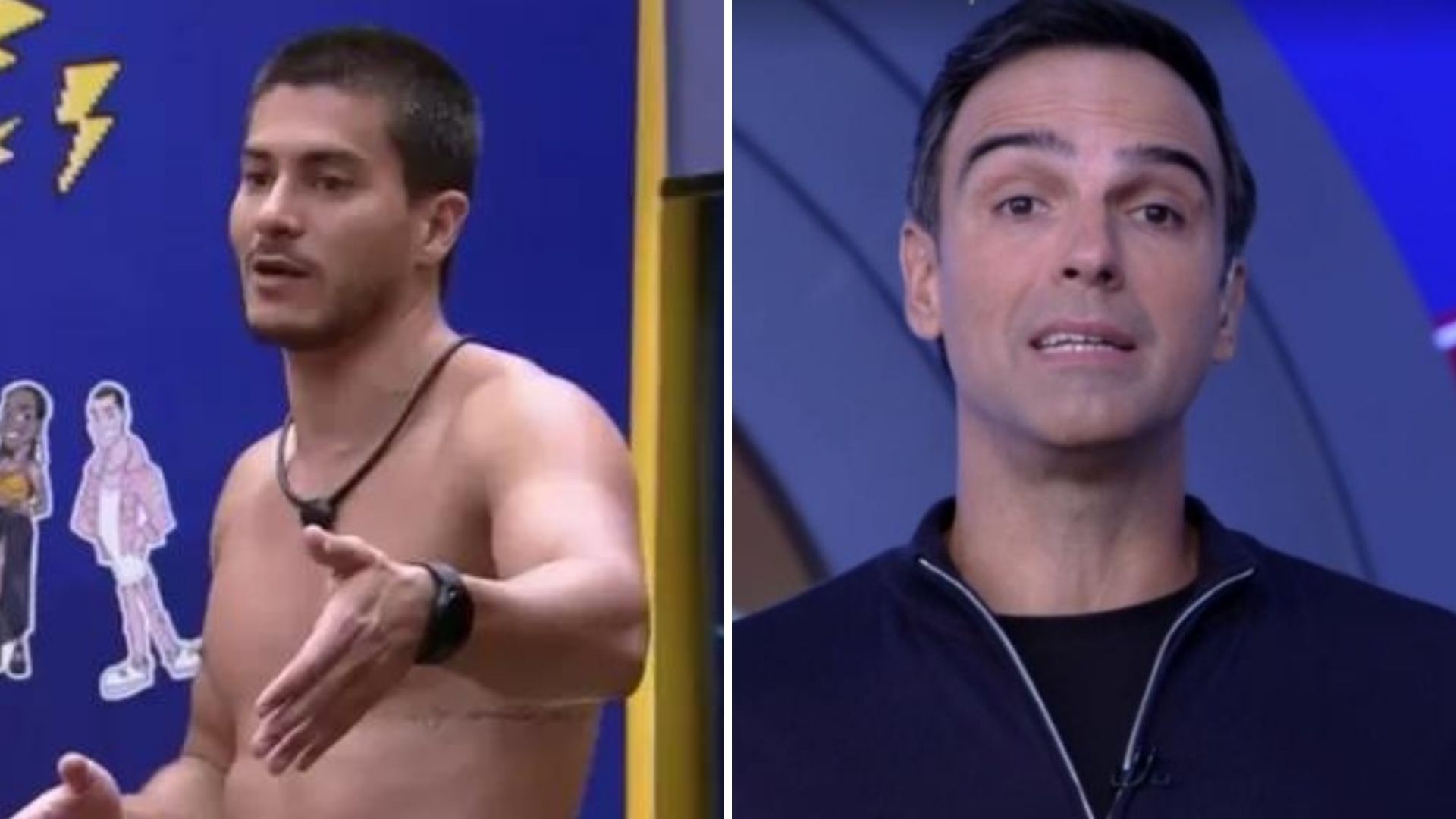 BBB22: Arthur Aguiar reage após quebra de protocolo de Tadeu Schmidt: “Ficou claro”