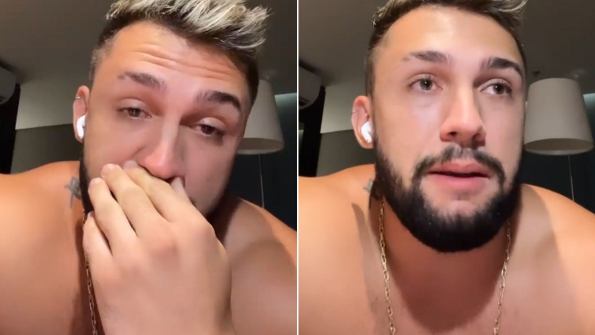 Ex-BBB Arthur Picoli chora ao ser envolvido por engano em crime: “Não aguento mais”