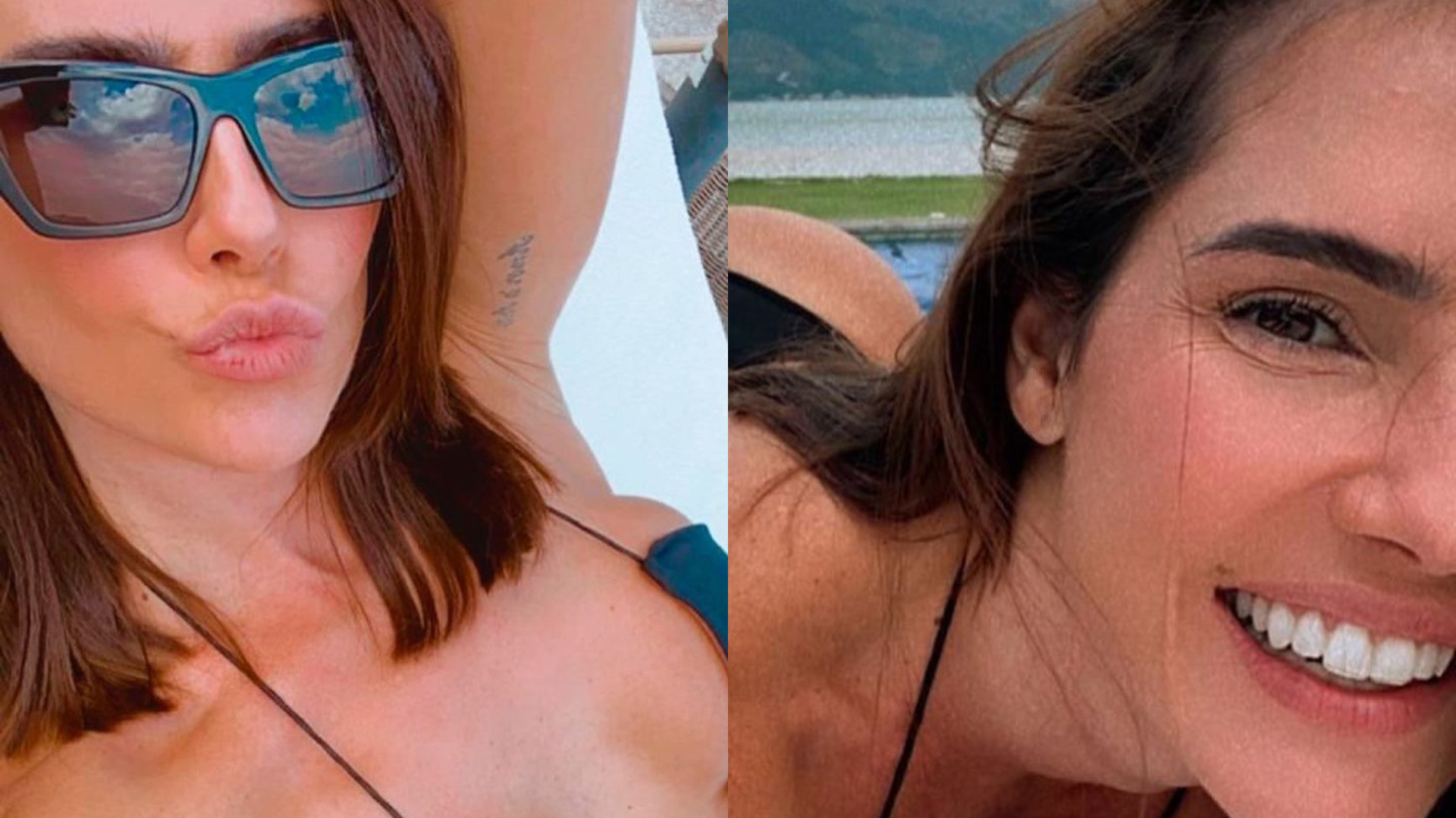 De biquíni, Deborah Secco empina bumbum GG e corpão deixa fãs babando: “Gata”