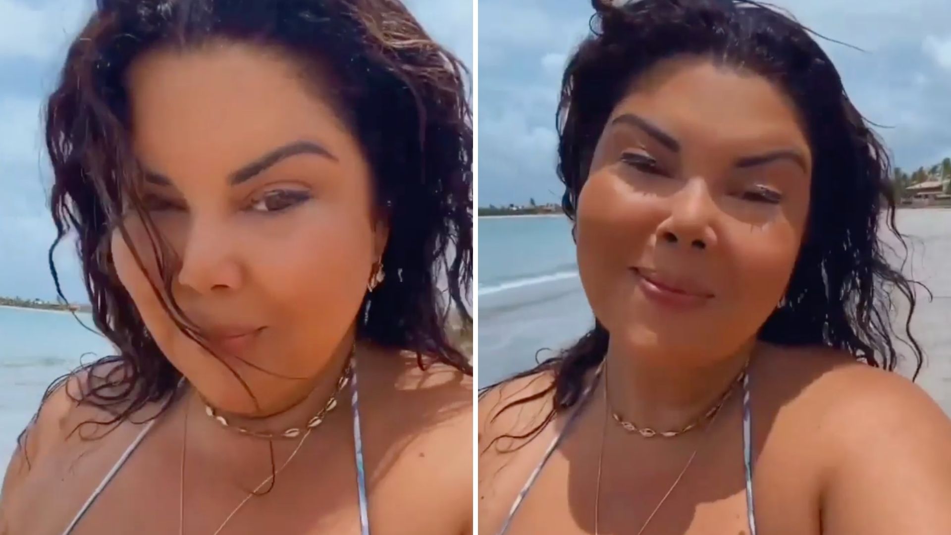 Aos 46 anos, Fabiana Karla exibe corpo real em fotos de biquíni: “Eu mereço”