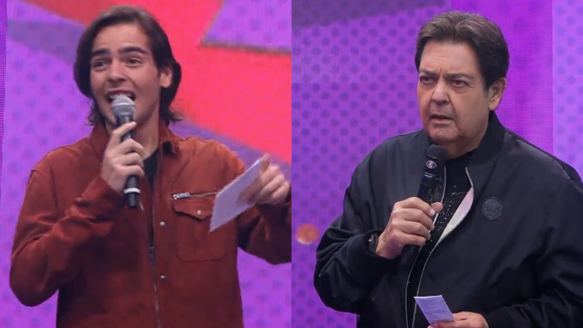 Filho de Faustão expõe intimidade do pai e leva bronca ao vivo: “Boca de lata”