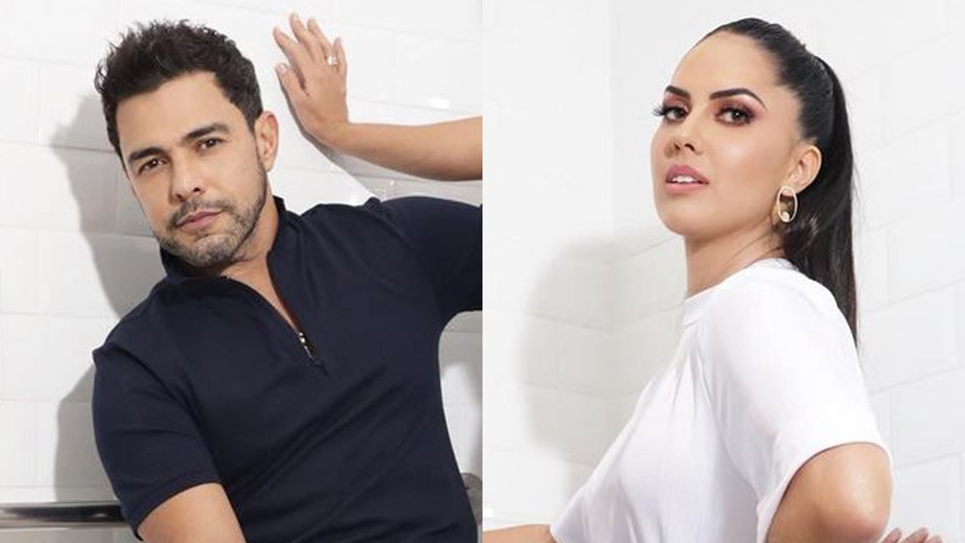 Graciele Lacerda e Zezé di Camargo posam em banheiro público: “Juntinhos”