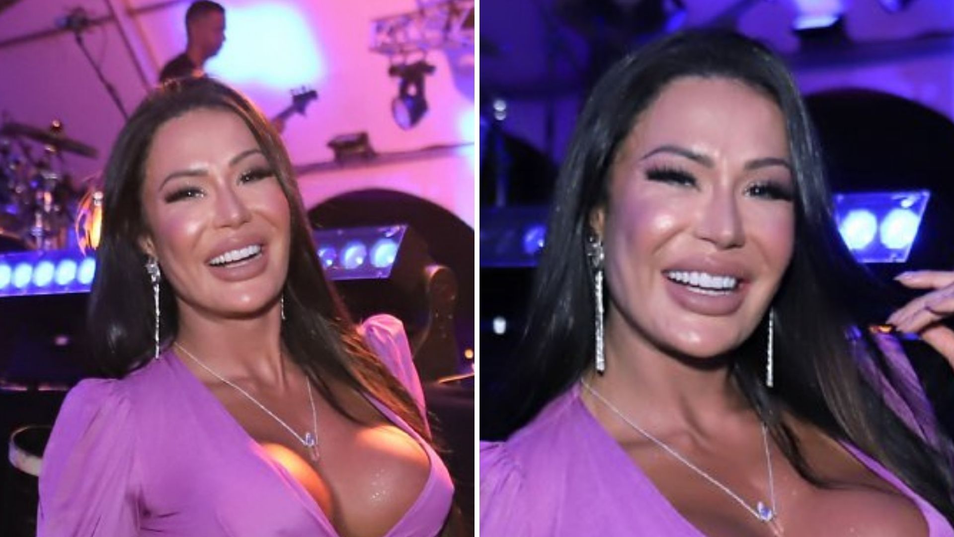 Espetáculo! Gracyanne Barbosa diz não ao sutiã e vai para noitada de top e shortinho
