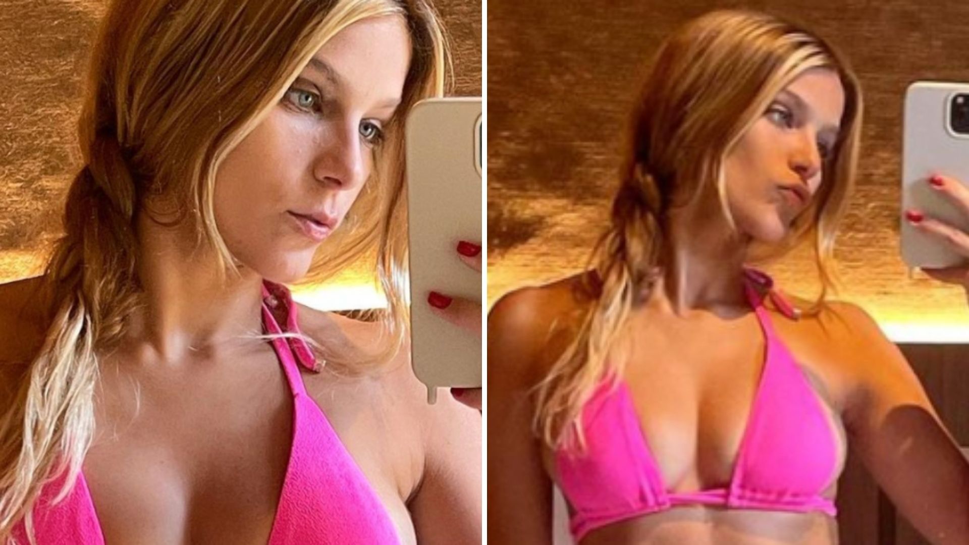 Isabella Santoni posa de biquíni com calcinha PP e quase mostra demais: “Perfeita”