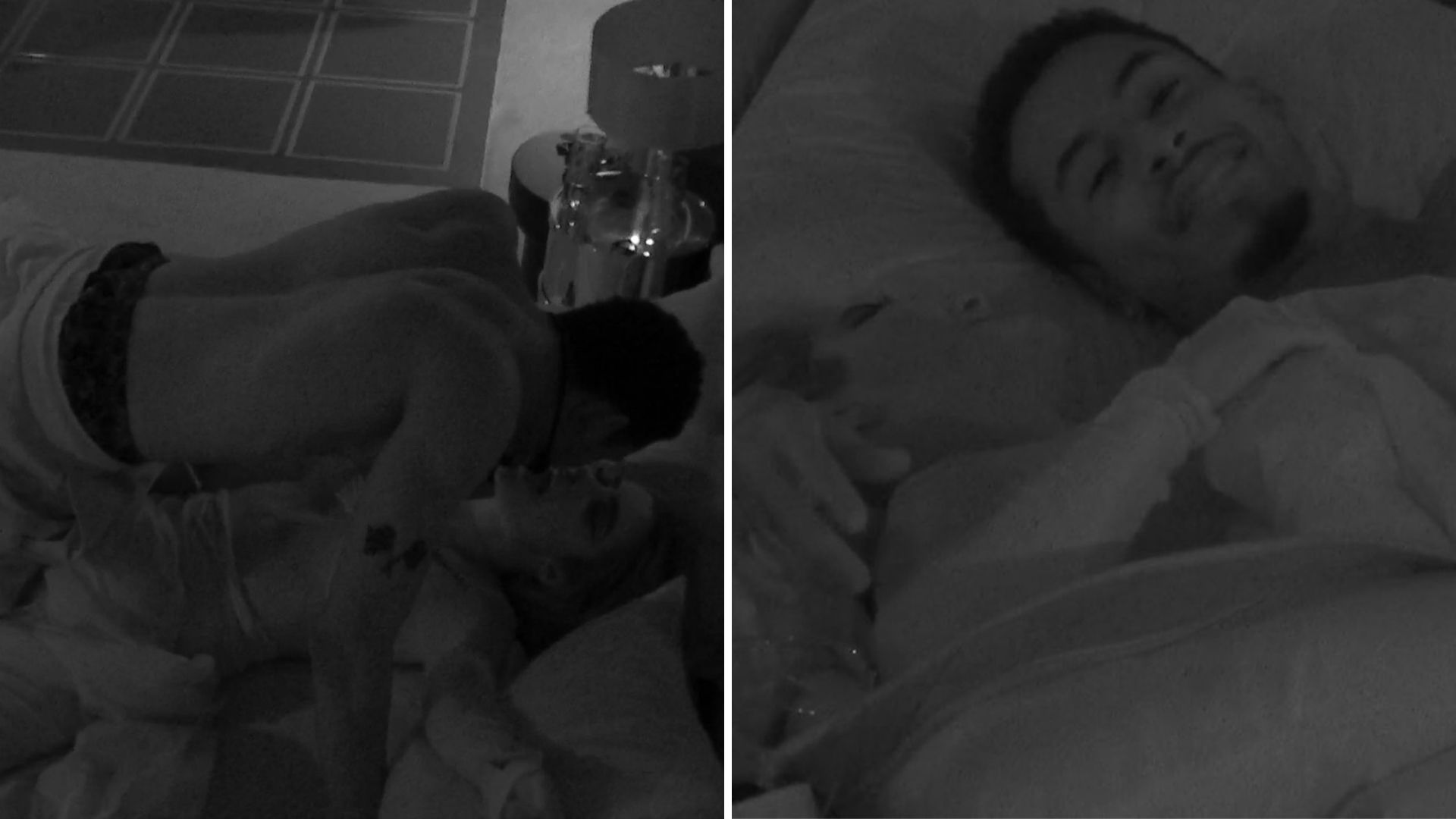 BBB22: Jade Picon puxa Paulo André para a cama e casal troca beijos molhados