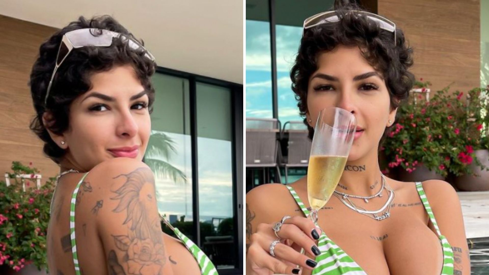 Lary Bottino ostenta, posa com biquíni fio-dental e exibe corpo farto: “Beldade”