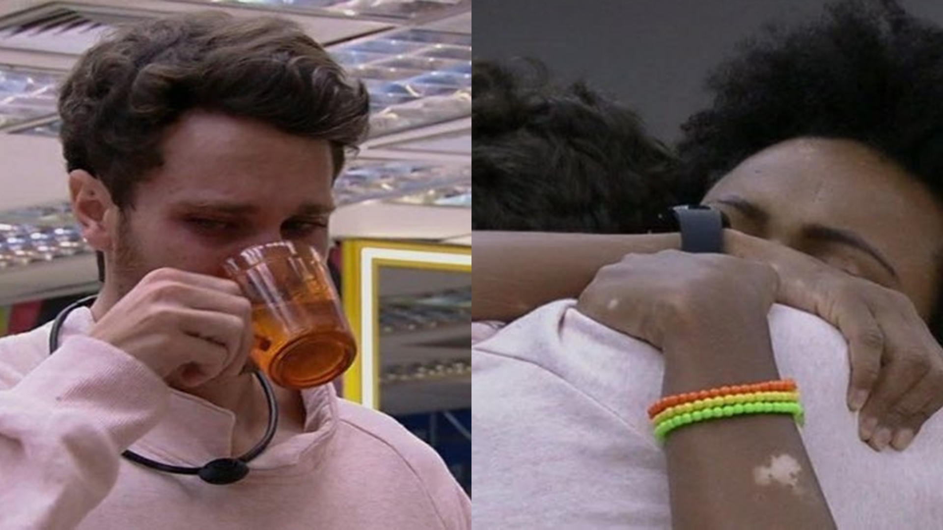BBB22: Lucas cai no choro, acorda Natália de madrugada e faz pedido de desculpas